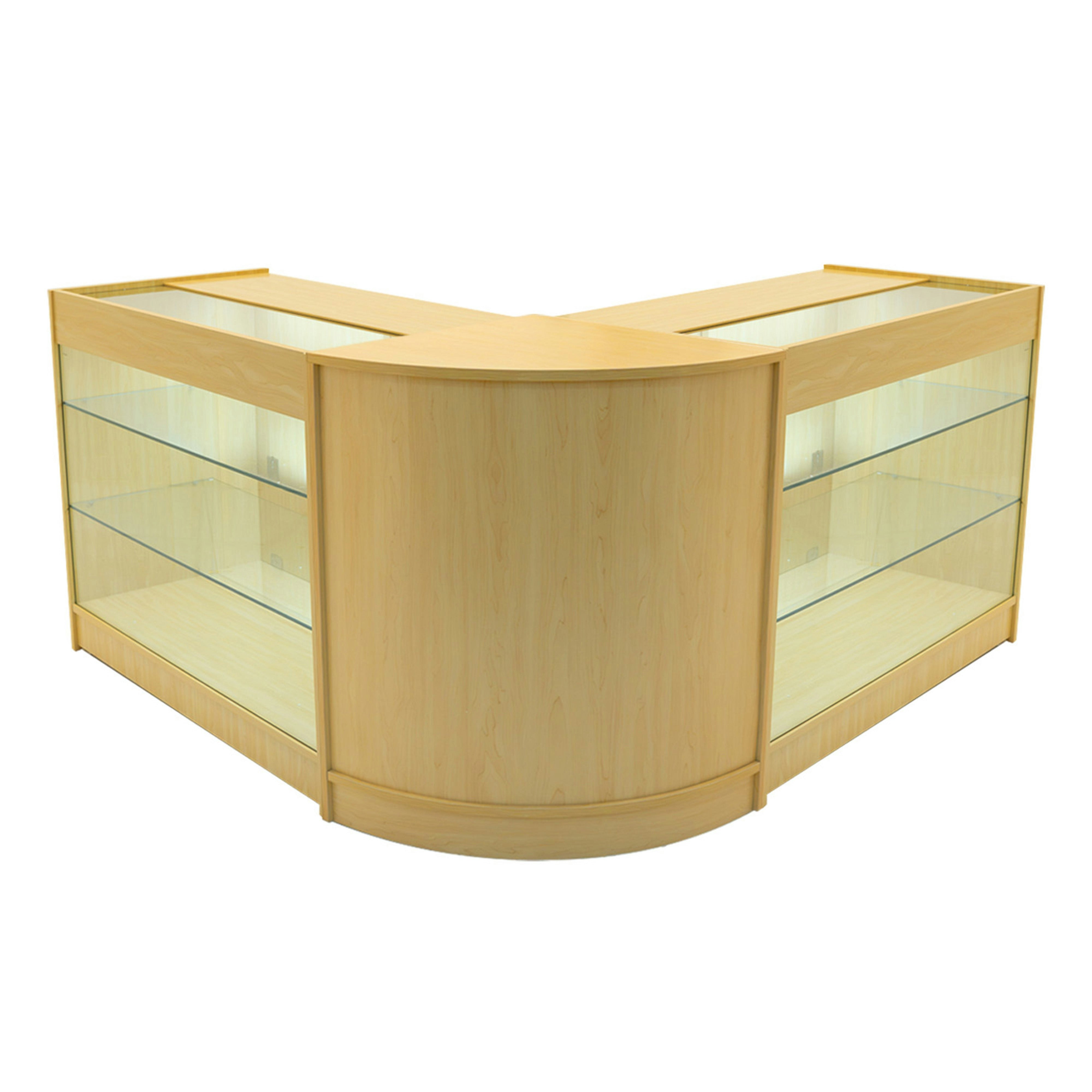 Monstershop White Helios Led Shop Counter Set Cm60 & 2 X K1200 - Maple