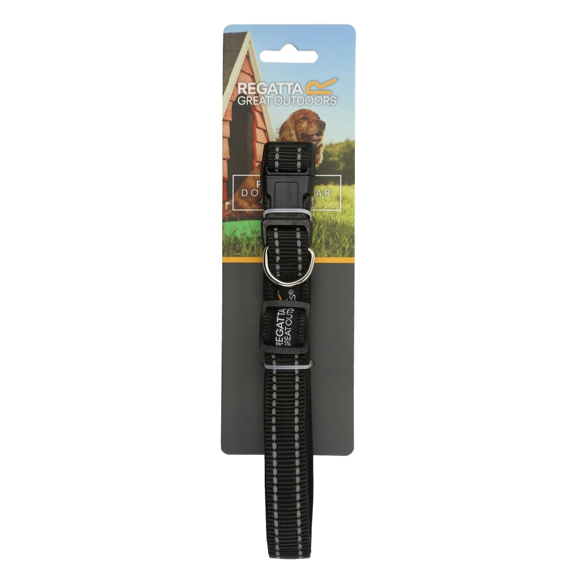 Regatta Black Premium Dog Collar - Large