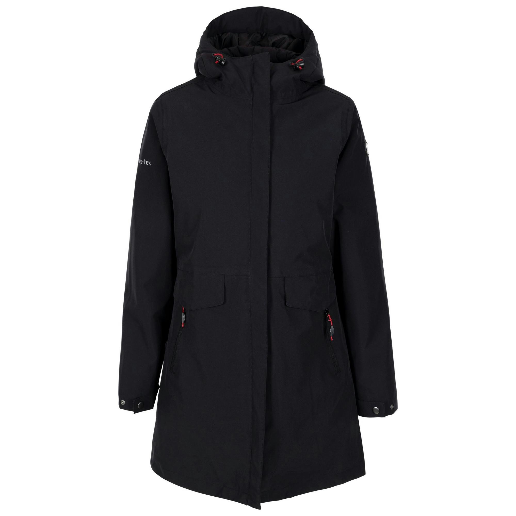 Trespass Women's Black Modesty Tp75 Waterproof Jacket - Xs - 92% Polyester/8% Elastane
