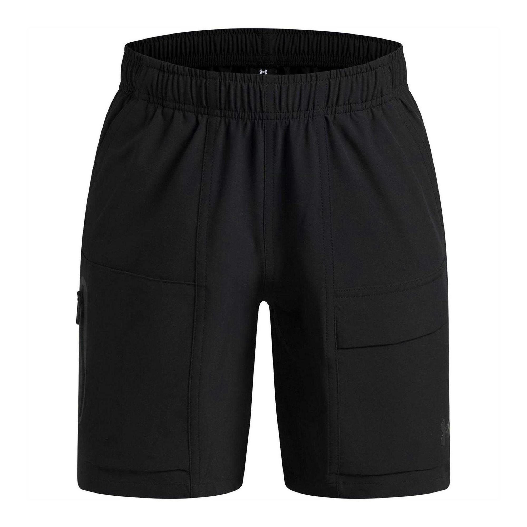 Under Armour Black Kids Woven Shorts - 7-8 Years - 90% Polyester/10% Elastane
