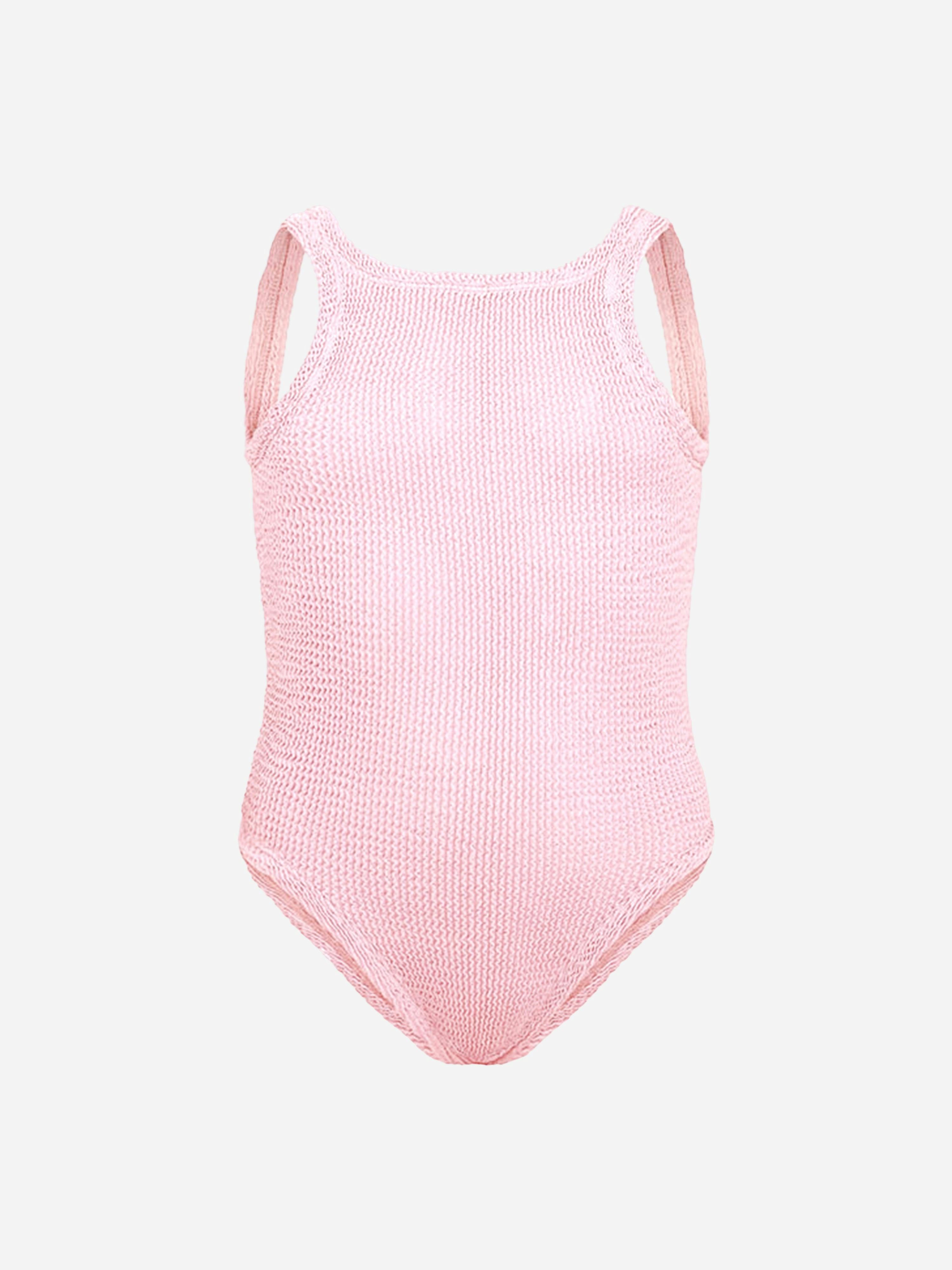 Hunza G Girls Pink Classic Swimsuit In - 7 - 12 Yrs