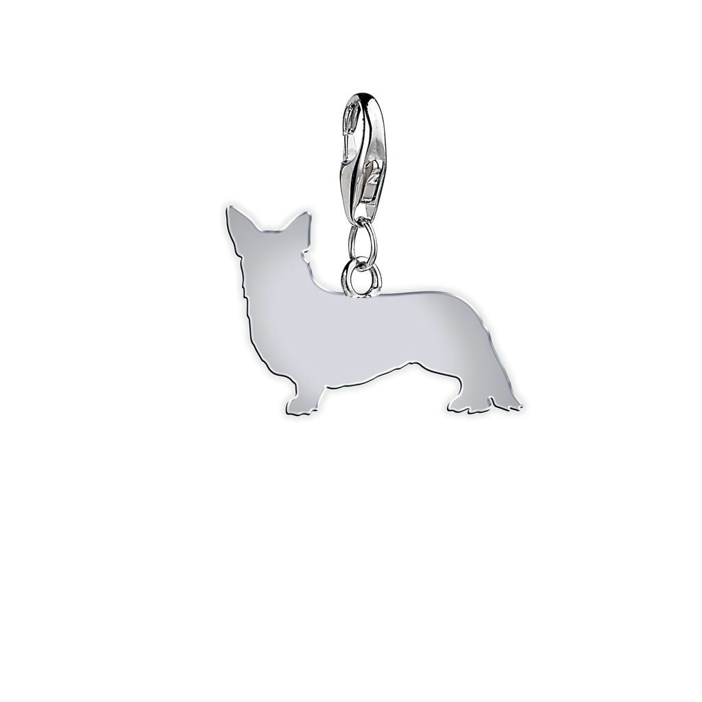 Mylee London Silver Corgi Silhouette Charm - Clip On Charm - Yes