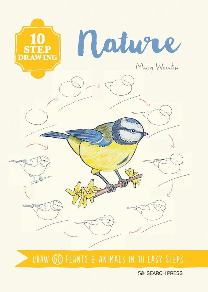 10 Step Drawing: Nature: Draw 60 Plants & Animals in 10 Easy Steps by Mary Wood - Image 8