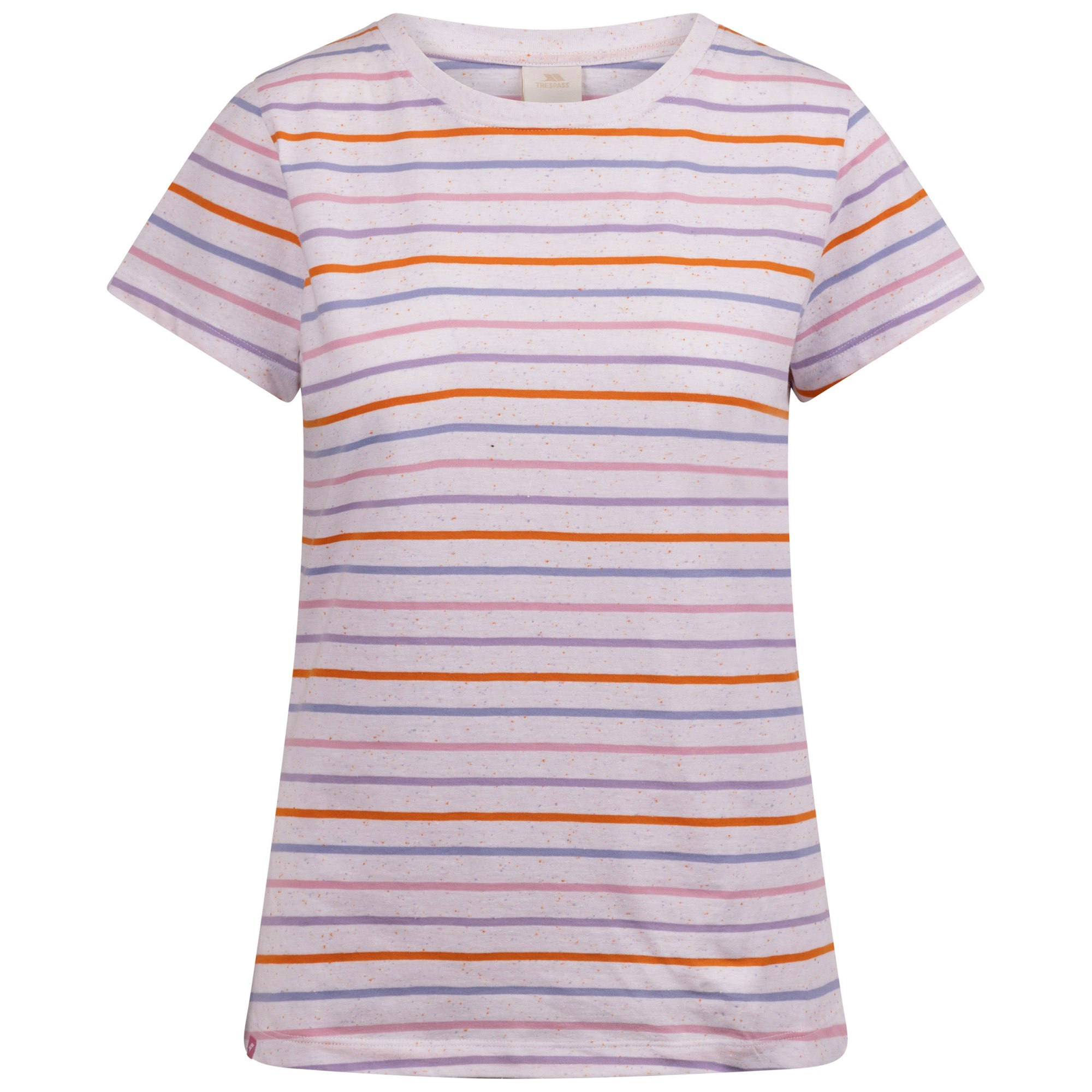 Trespass Women's White Michaela Striped T-Shirt - /Multicoloured - L - /Multicoloured - 60% Cotton/40% Polyester
