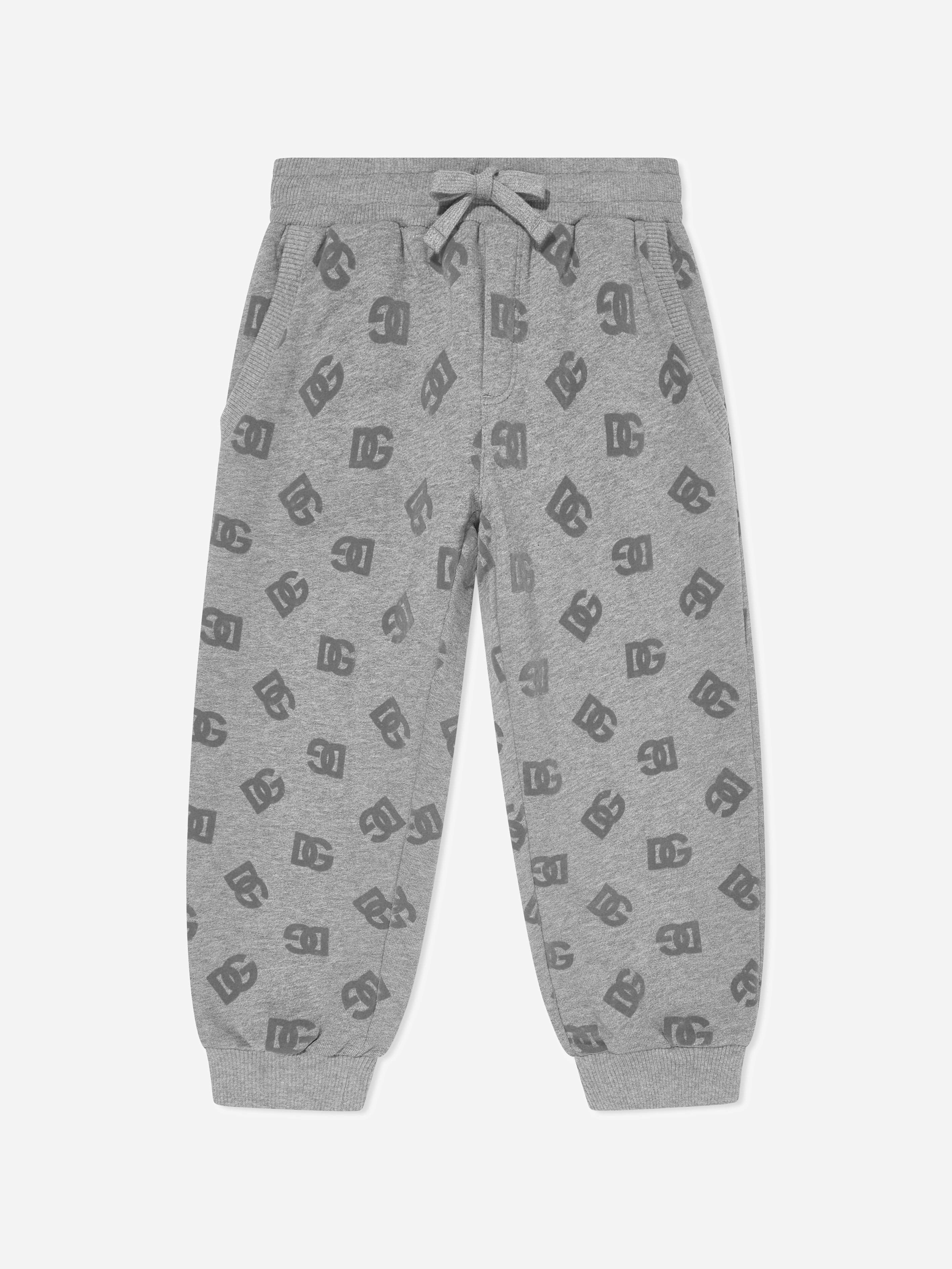 Dolce & Gabbana Kids Boys Grey Dolce & Gabbana Dg Logo Joggers In - 4 Yrs