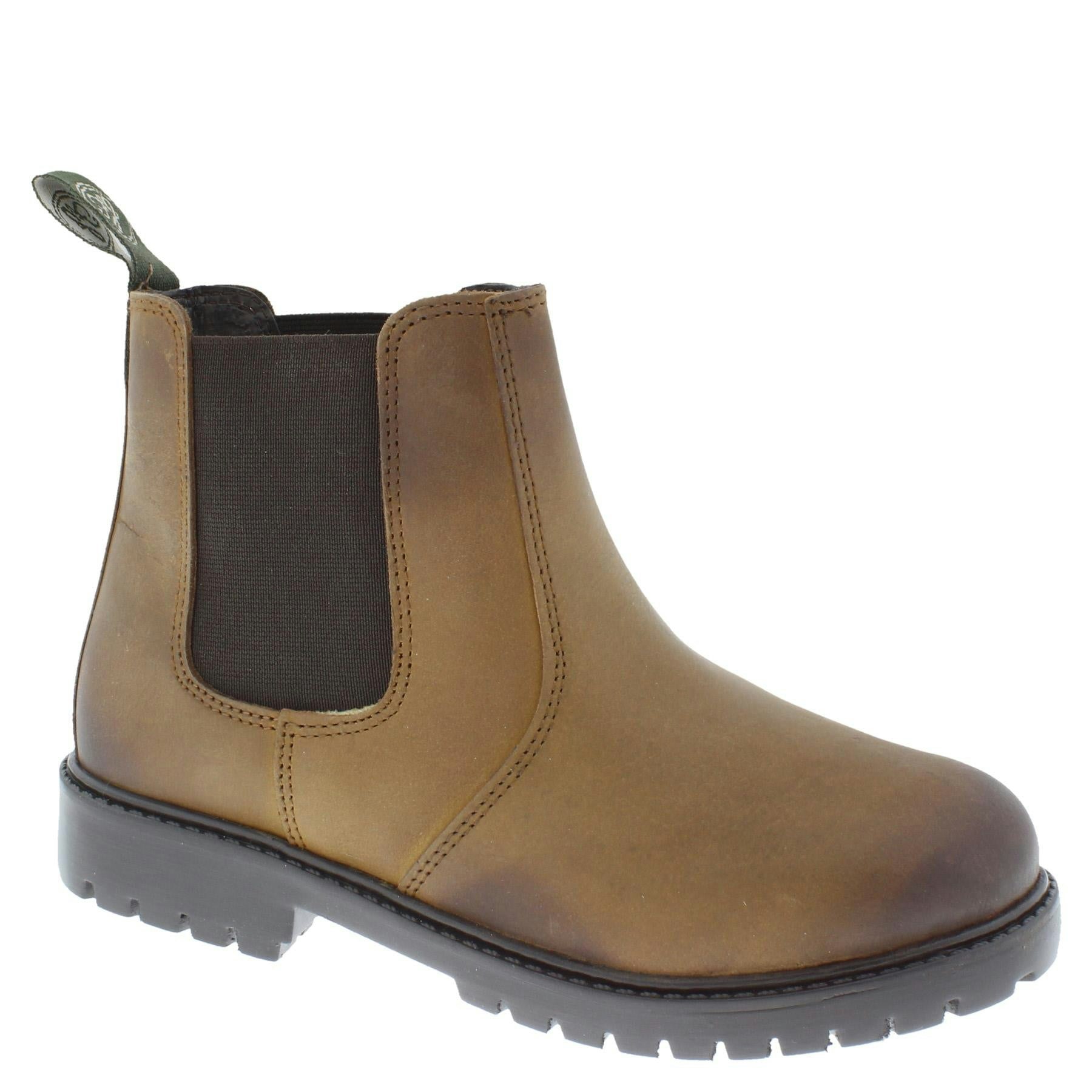 Frank James Boys Brown Rutland Girls Infant Junior Leather Chelsea Dealer Boots - Chocolate - 5 Uk - 5 Uk