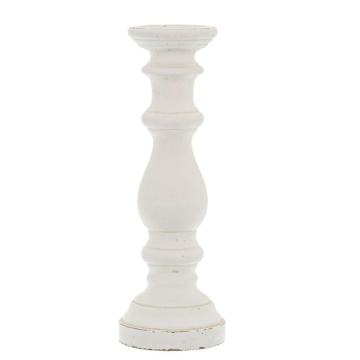 Hill Interiors Unisex White Column Candle Holder In - Image 4