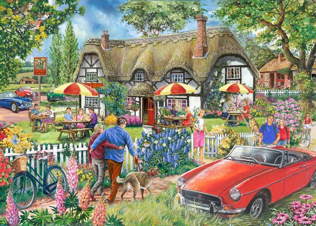 The House Of Puzzles Country Pub - Big 500 Piece Jigsaw Puzzle