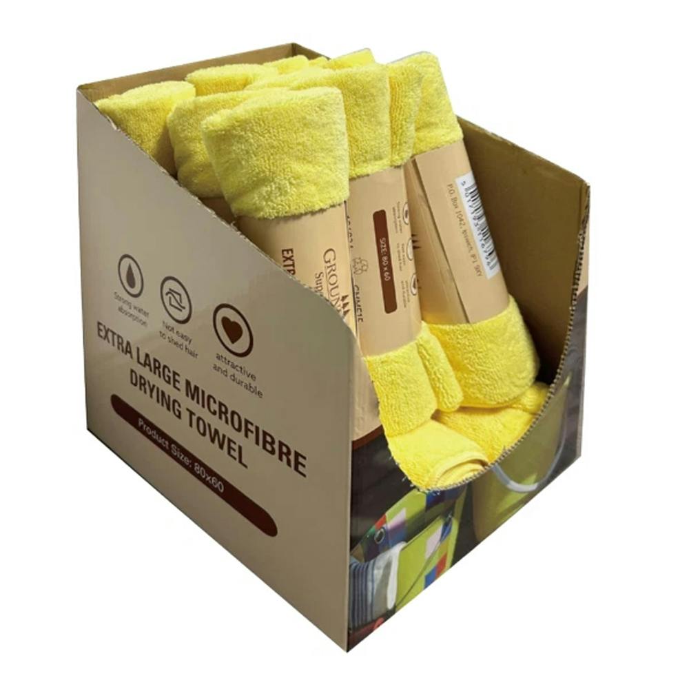 Groundsman Yellow Microfibre Towel - One Size - 100% Mixed