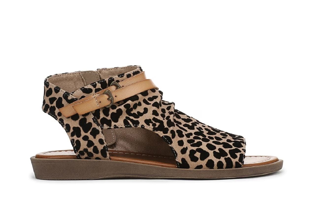 Blowfish Malibu Women's Brown Leopard Strappy Low Wedge Sandals - Denver - Leopard - Uk 3 | Eu 35 | Us 5
