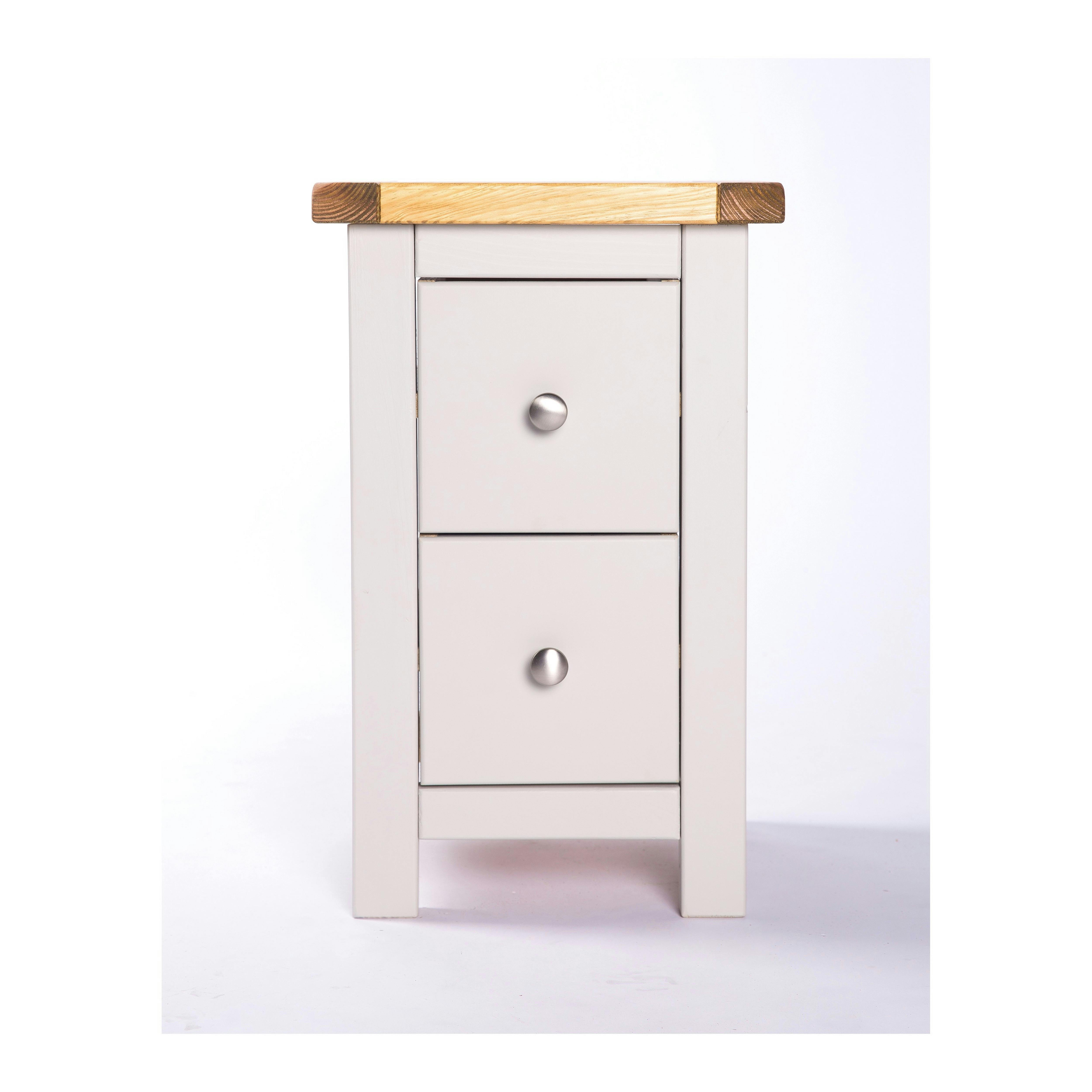 B&Q -  Argenta 2 Drawer Petite Bedside Table Chrome Knob - Image 4