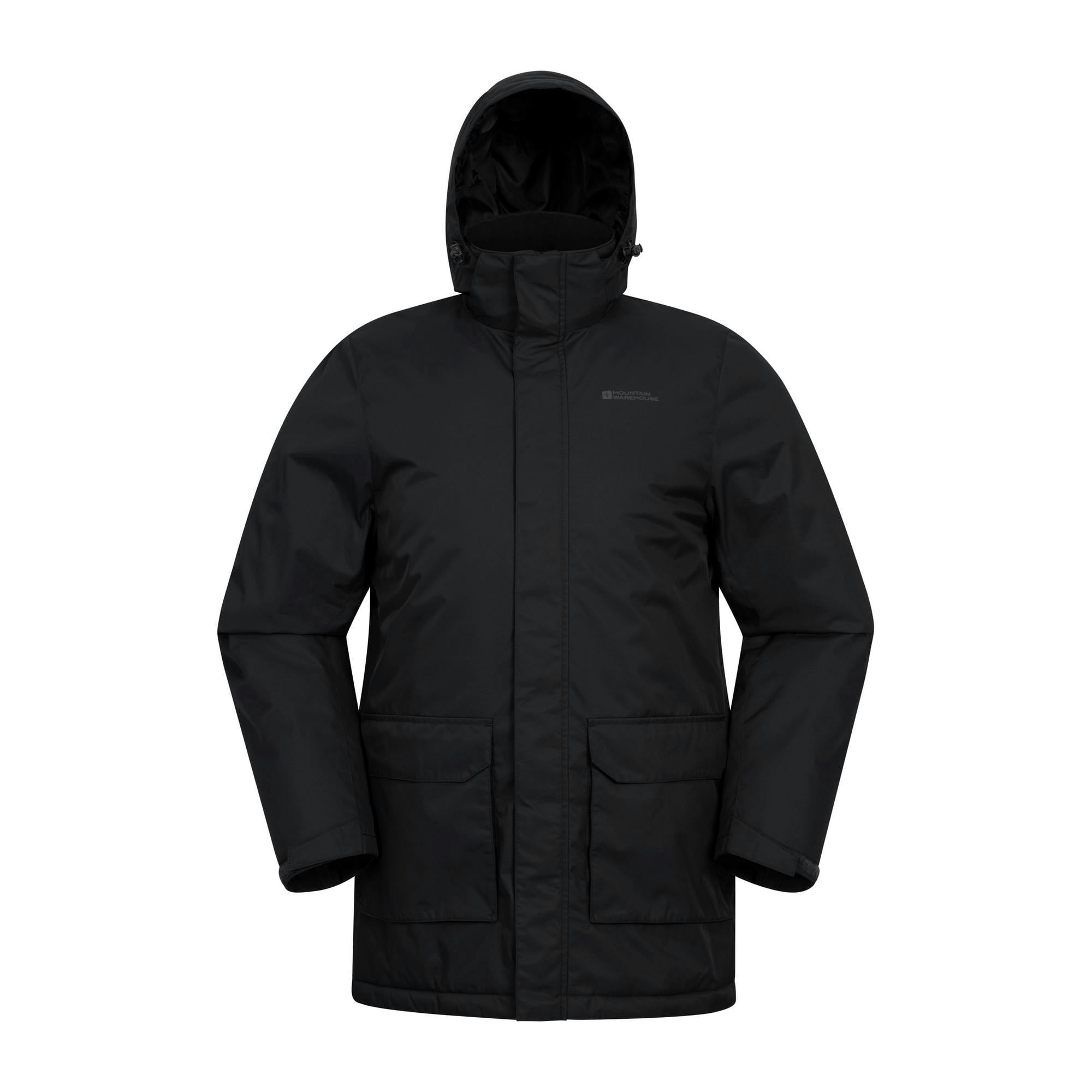Mountain Warehouse Men's Black Ranger Padded Parka - L - 100% Polyamide