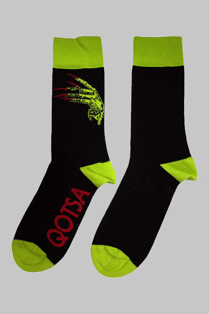 Paradiso Clothing Unisex Green Queens Of The Stone Age Hands Ankle Socks
