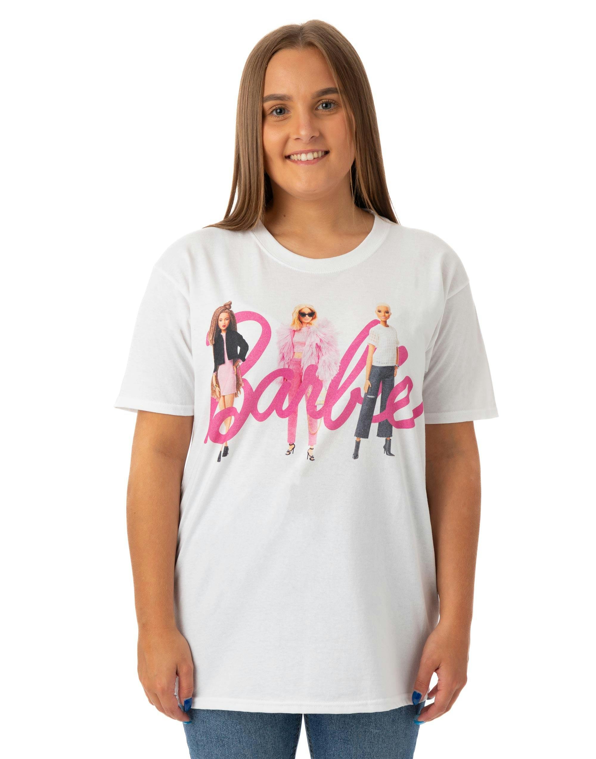 Vanilla Underground Women's White Barbie Dolls In Logo Short Sleeved T-Shirt - XXX-Large