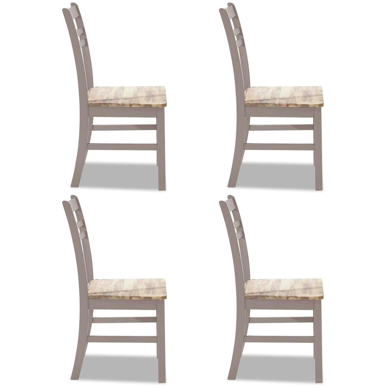 Rackhams Beige Florence Country Style Wooden Chairs Set Of 4 - Truffle,