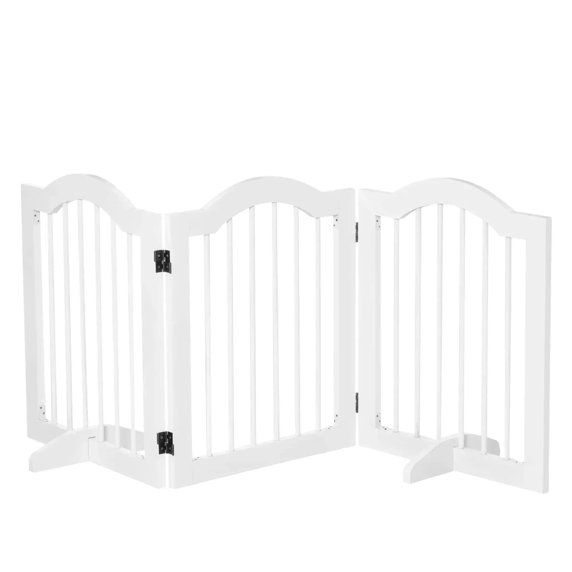 B&Q - Freestanding Pet Gate Safety Barrier 3 Pannel W/ Support Feet White - Image 8