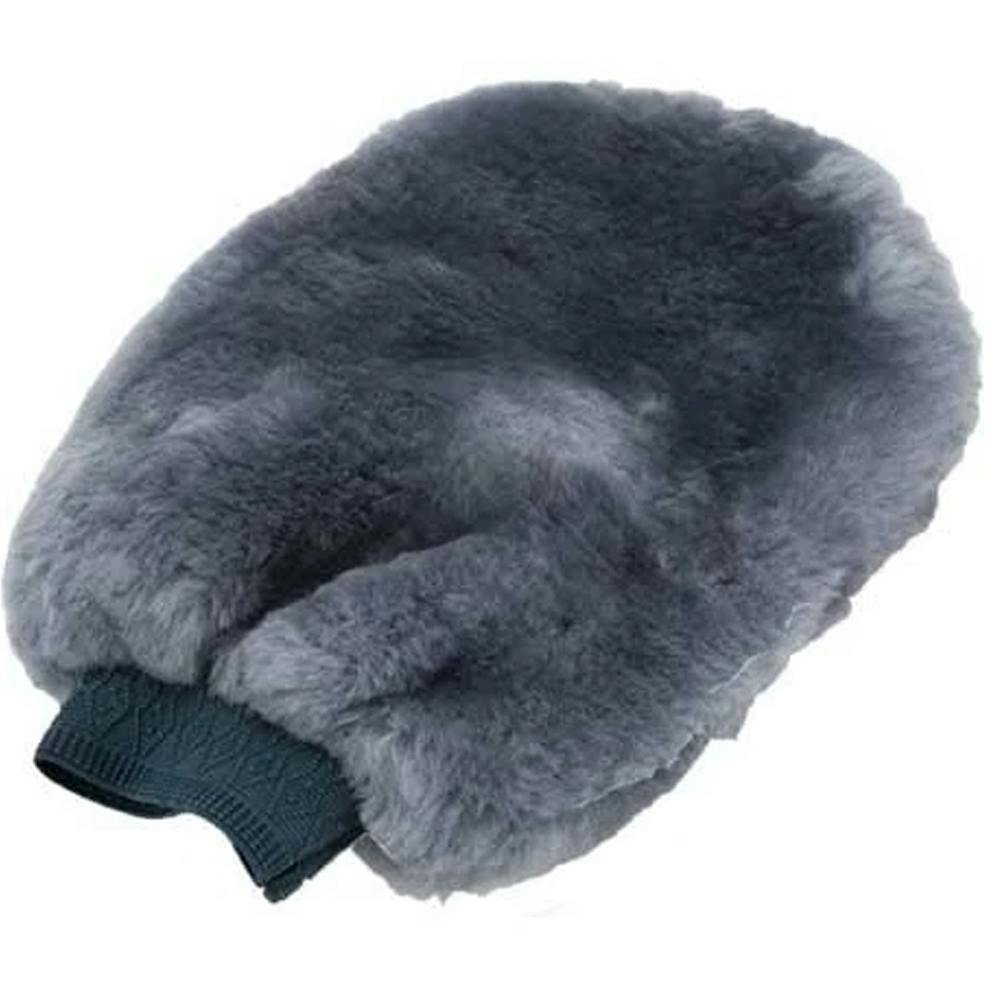 Rackhams Grey Sheepskin Polishing Mitten - One Size