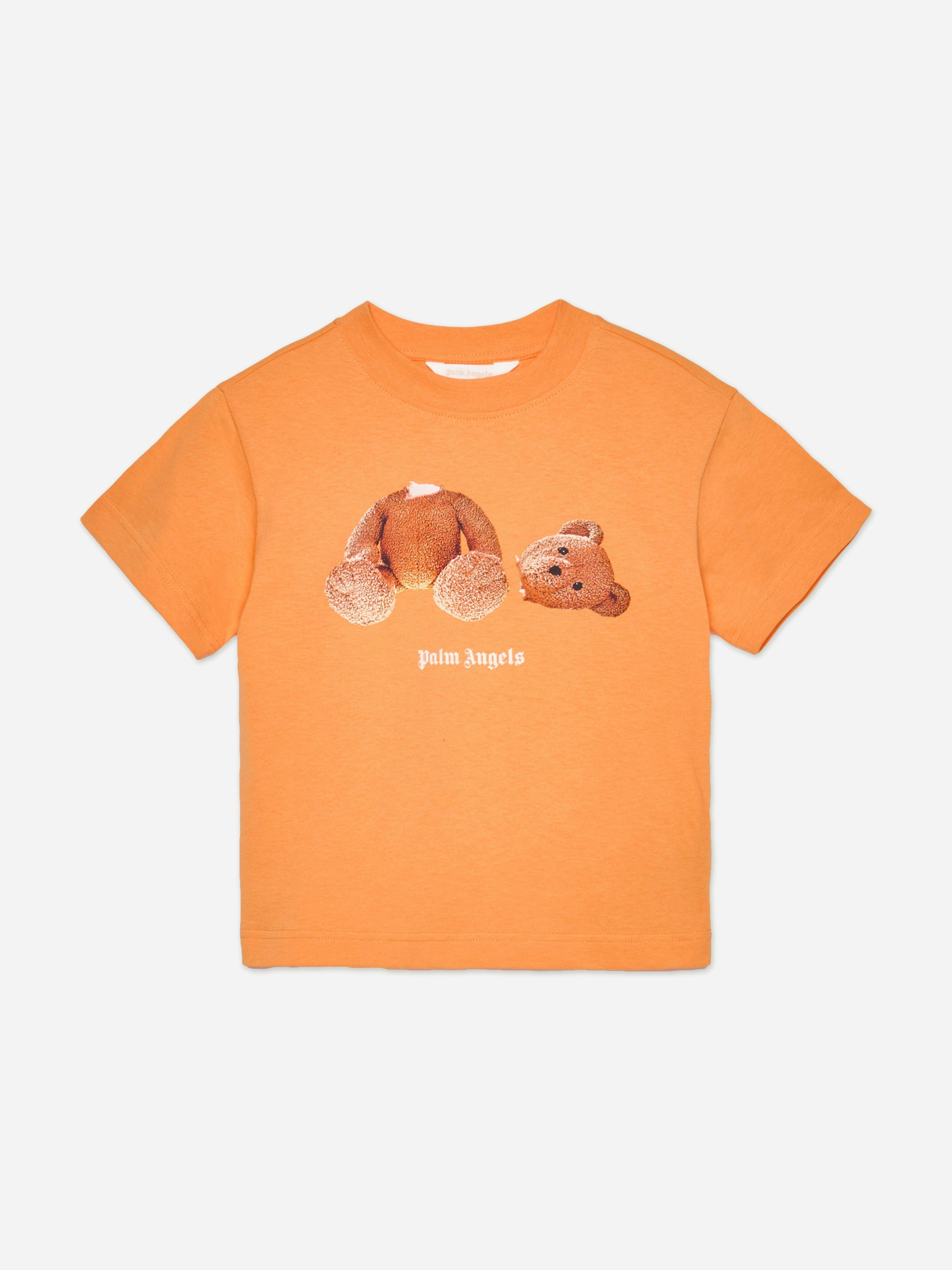 Palm Angels Boys Orange Bear T-Shirt In - 12 Yrs