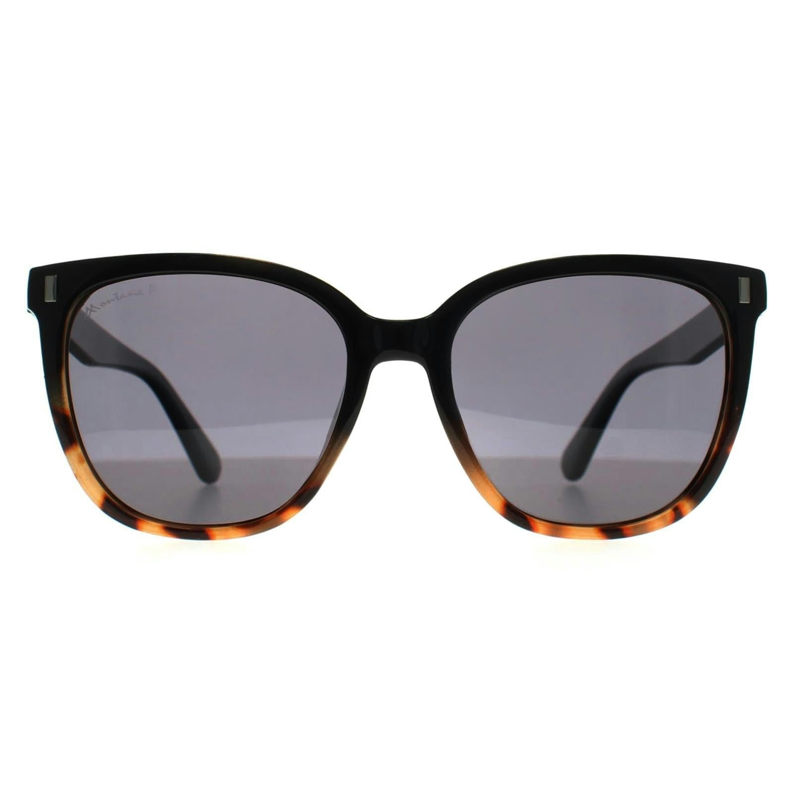 Montana Women's Black Mp190 Shiny Turtle Sunglasses