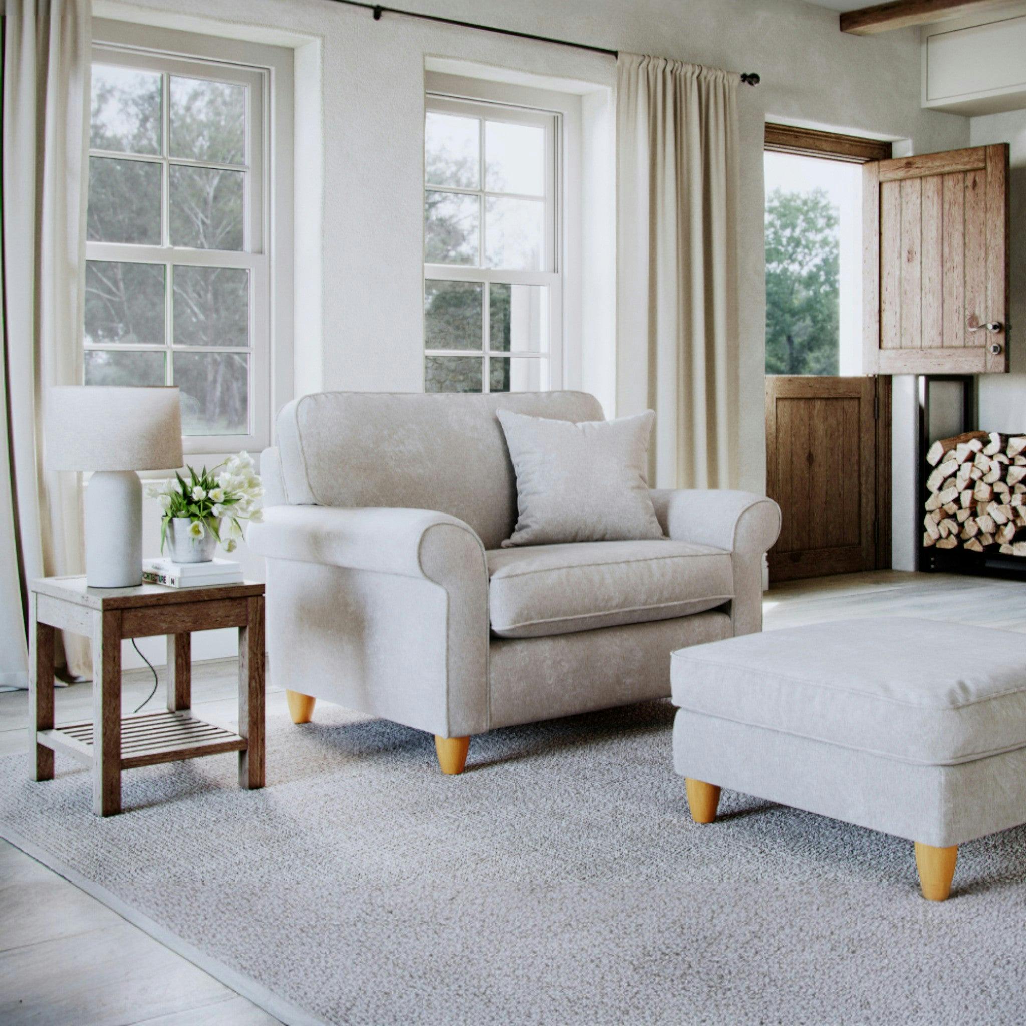 The Great Sofa Company Abingdon Snuggle Chair - Pearl