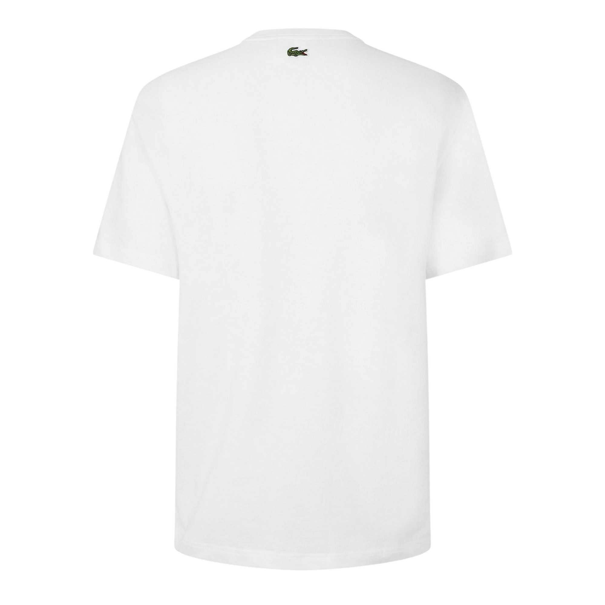Lacoste Men's White Paris Logo T-Shirt - Xxl - 100% Cotton