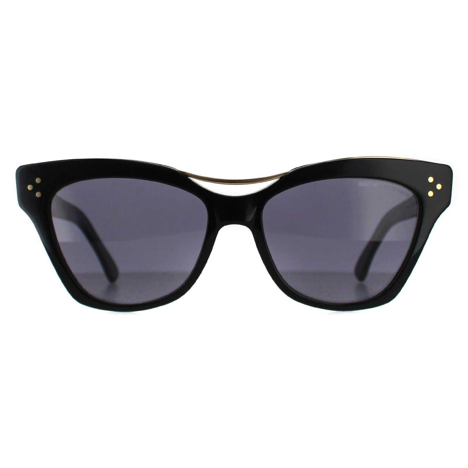 Cutler And Gross Women's Gold/Black 1283 Tortoiseshell Sunglasses