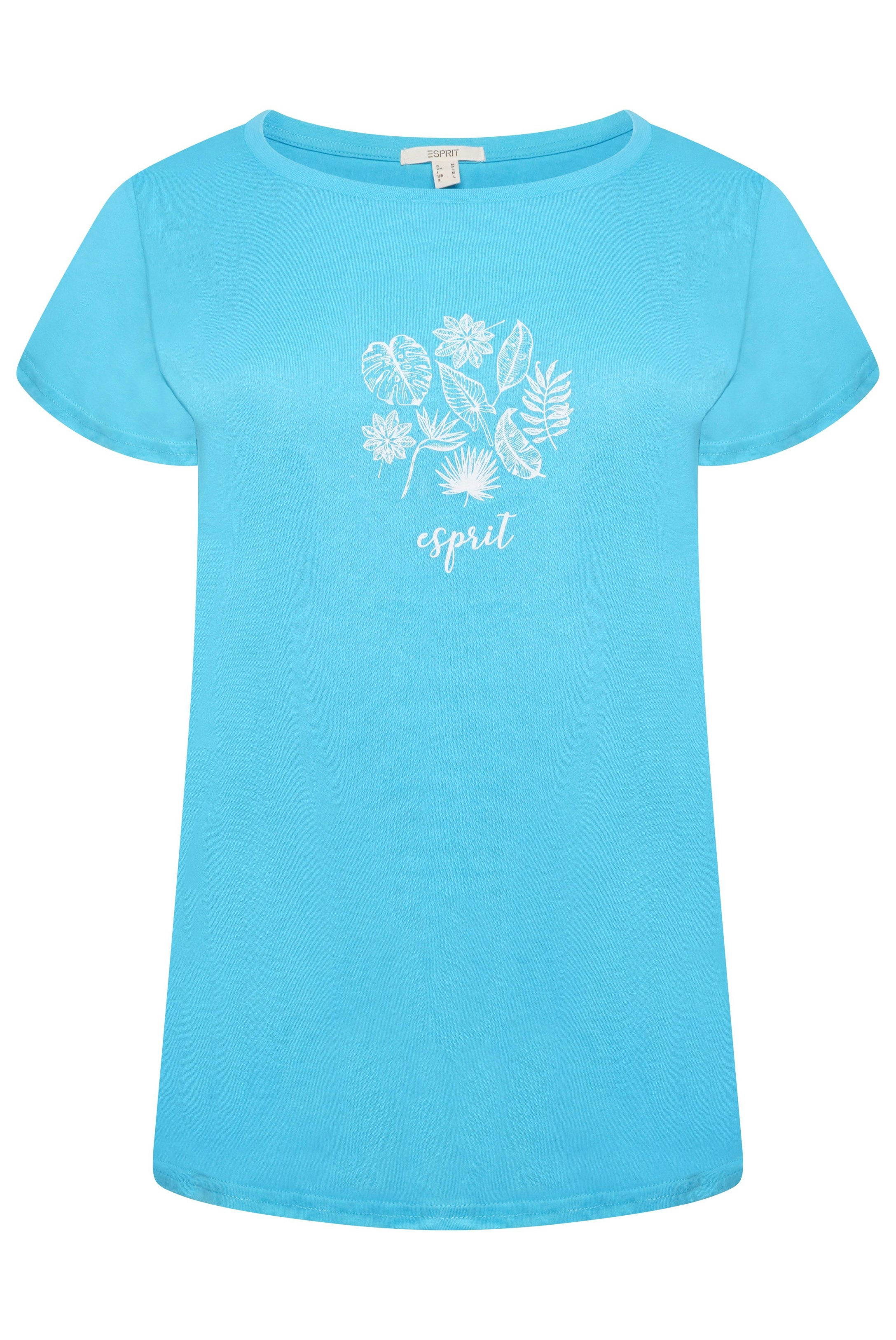Esprit Women's Blue T-Shirt Pattern 14 - M