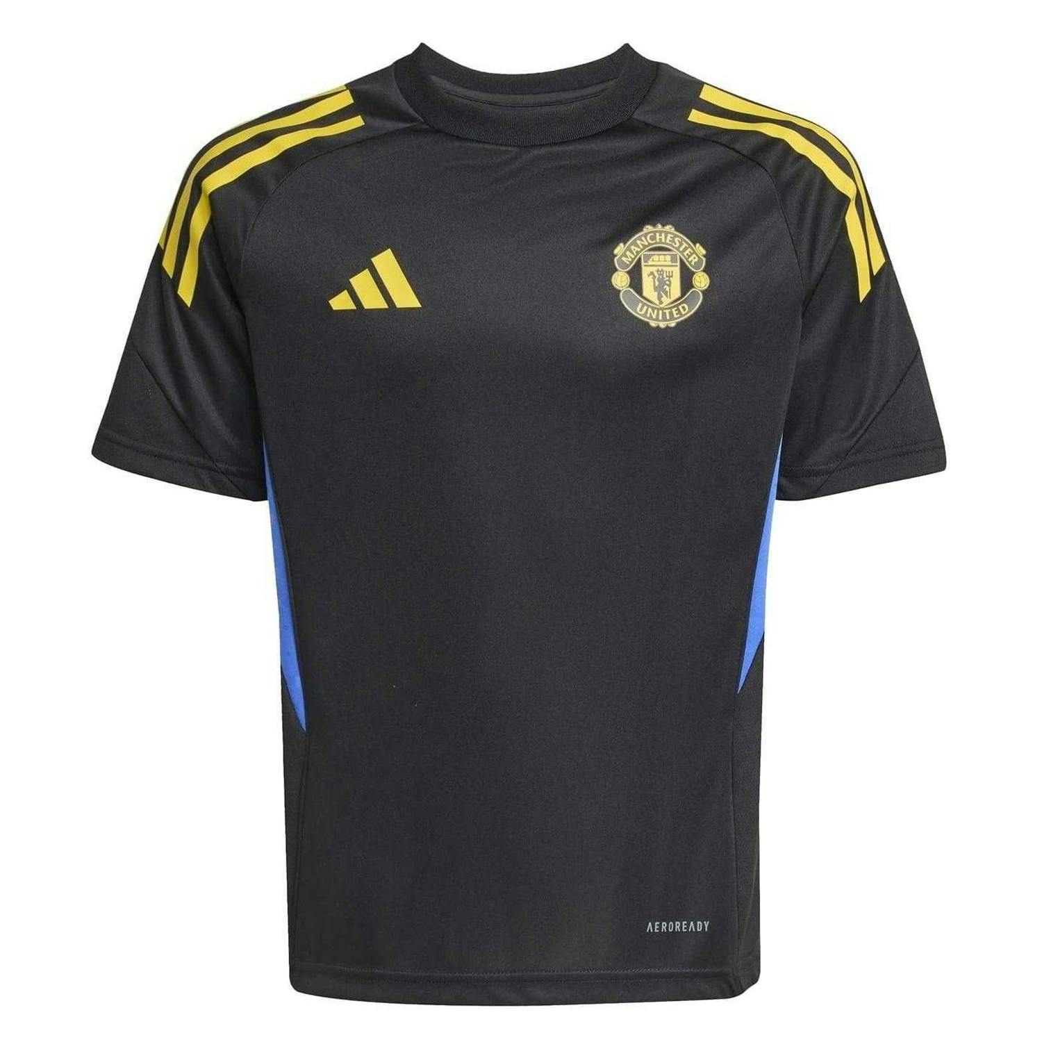 Adidas Black Kids Tiro 25 Competition Manchester United Fc Training Jersey - 9-10 Years - 100% Recycled Polyester