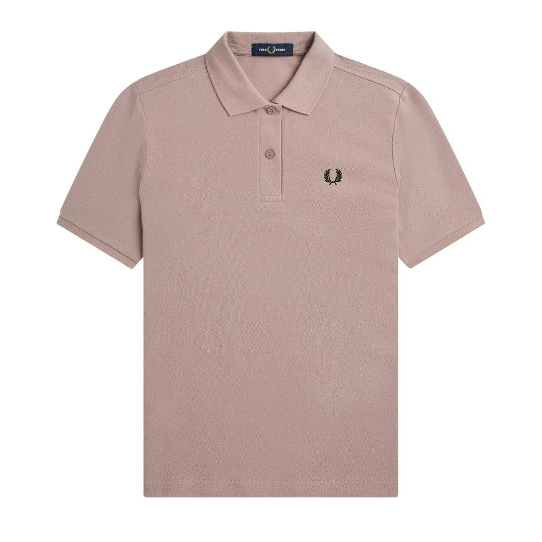 Fred Perry Women's Dark/Pink Logo Polo Shirt - S - 100% Cotton