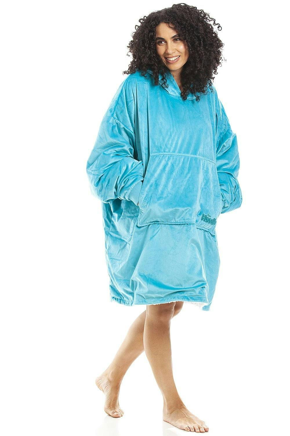 Camille Women's Light/Blue Snuggle Hoodie Hooded Sweatshirt - One
