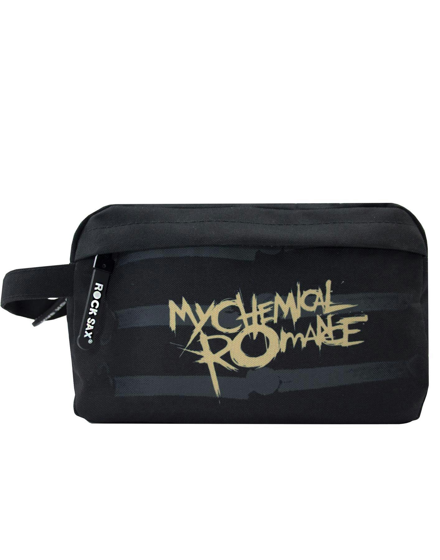 Vanilla Underground Men's Black Rock Sax My Chemcial Romance Wash And Toiletry Bag (One Size)