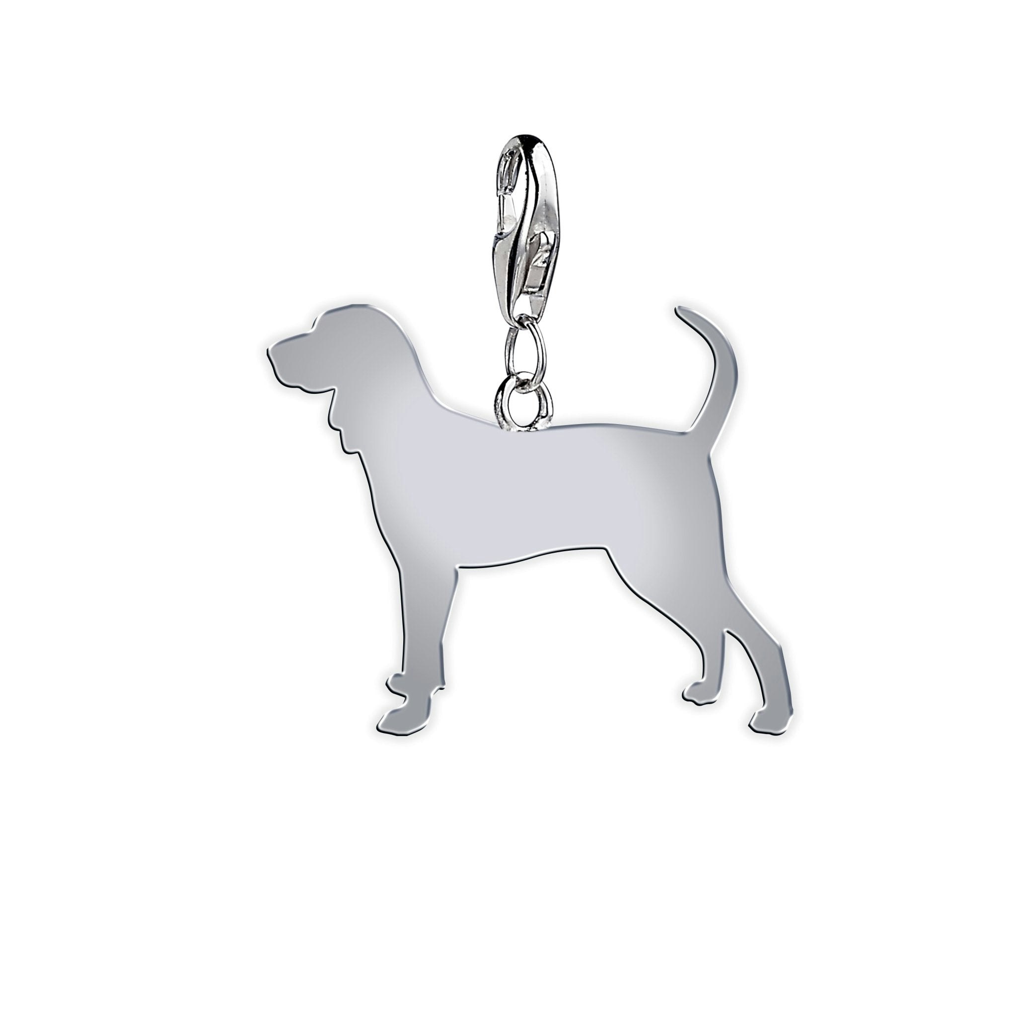 Mylee London Silver Coonhound Silhouette Charm - Yes - Clip On Charm