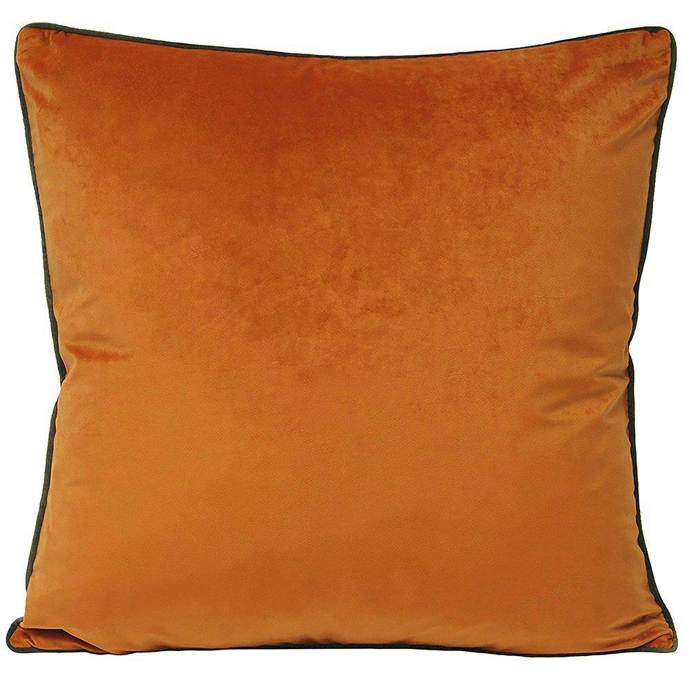 Rackhams Riva Paoletti Meridian Cushion Cover - Pumpkin/Mocha - 55 X 55Cm - Pumpkin/Mocha - 100% Polyester