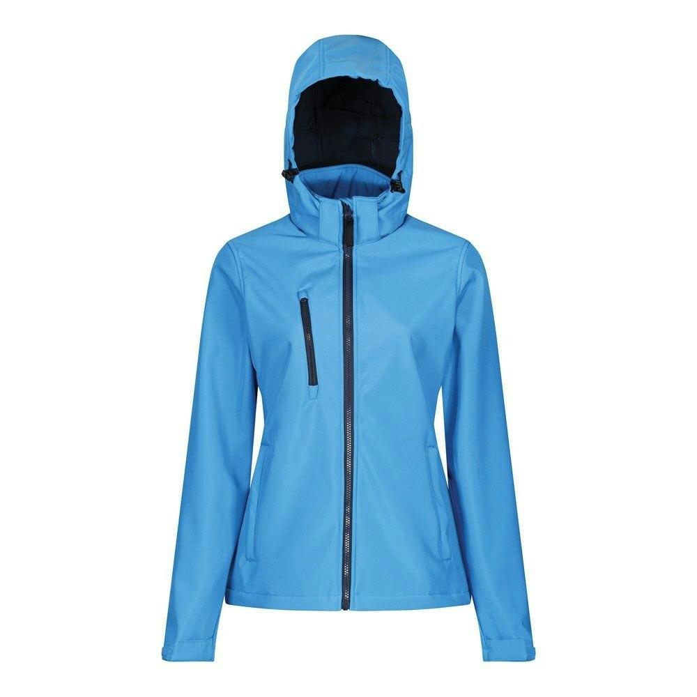 Regatta Women's Blue Venturer Hooded Soft Shell Jacket - French /Navy - French /Navy - Size 18 Uk