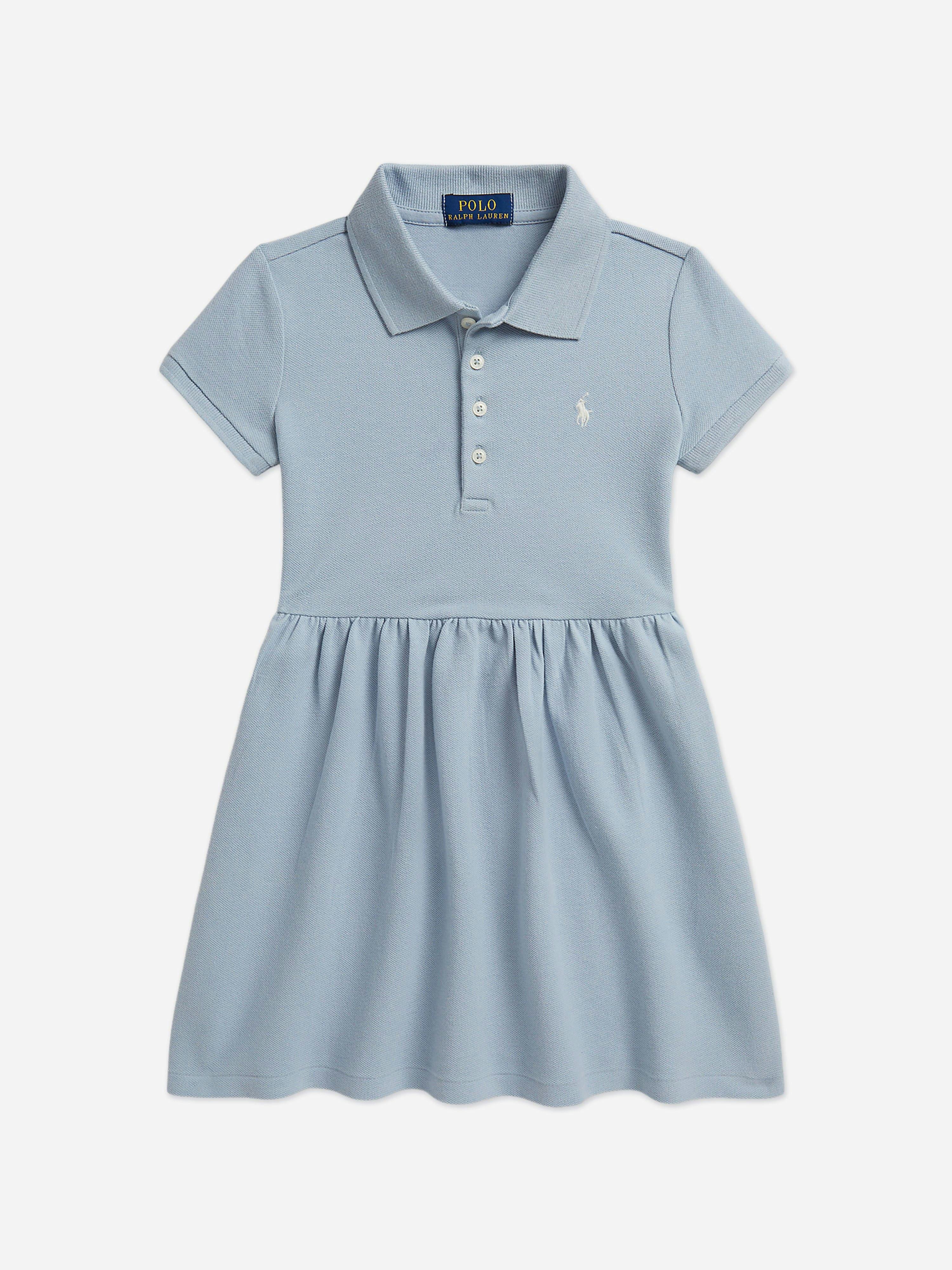 Ralph Lauren Kids Girls Blue Ralph Lauren Polo Waist Dress In - 16 Yrs