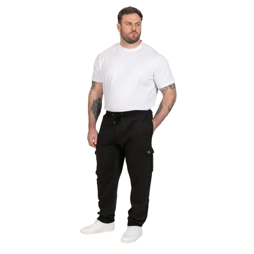 Duke Men's Black Dexter D555 Bear Embroidered Kingsize Joggers - 4XL - 100% Mixed
