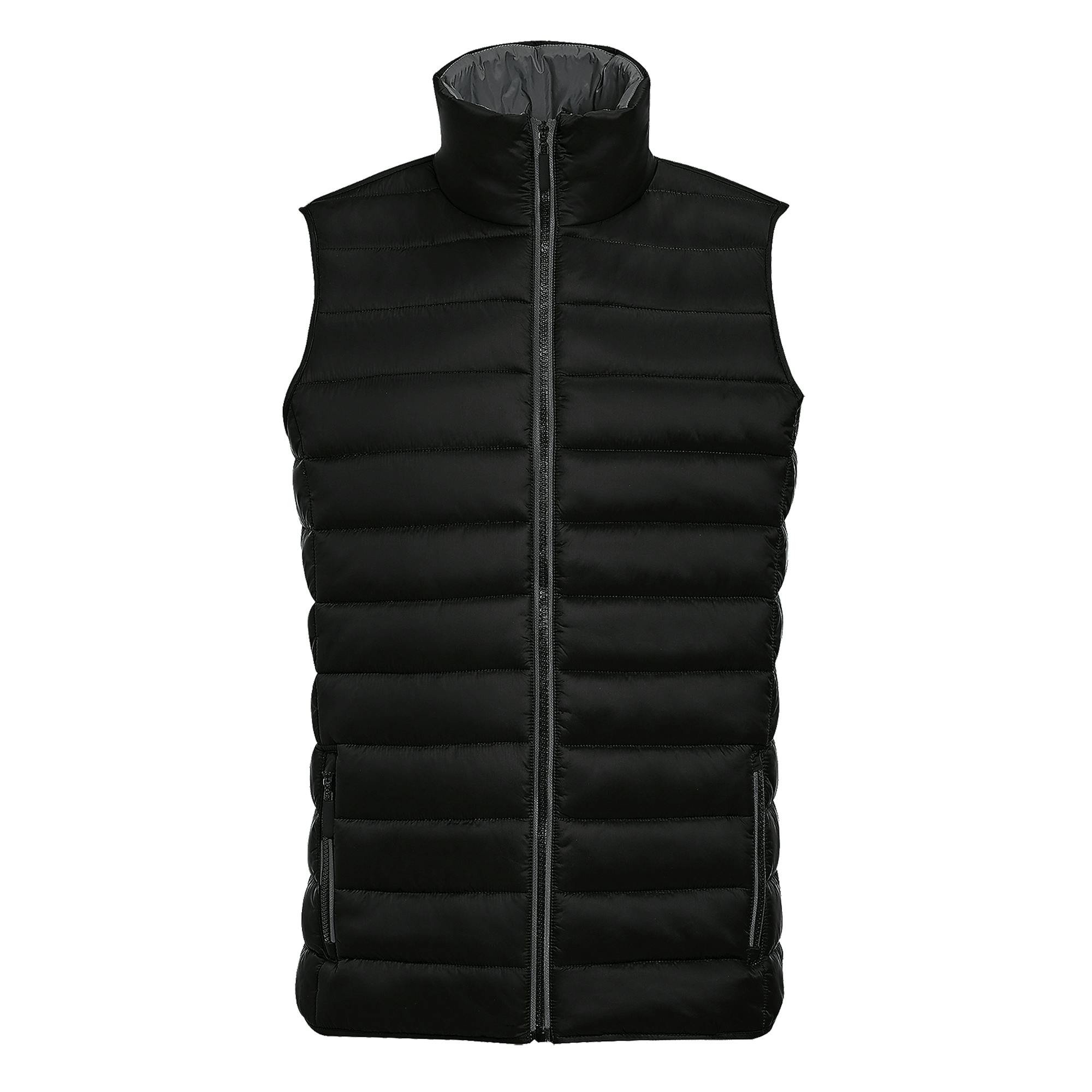 Sol's Men's Black Wave Padded Water Repellent Bodywarmer Gilet In | : Medium - Image 2