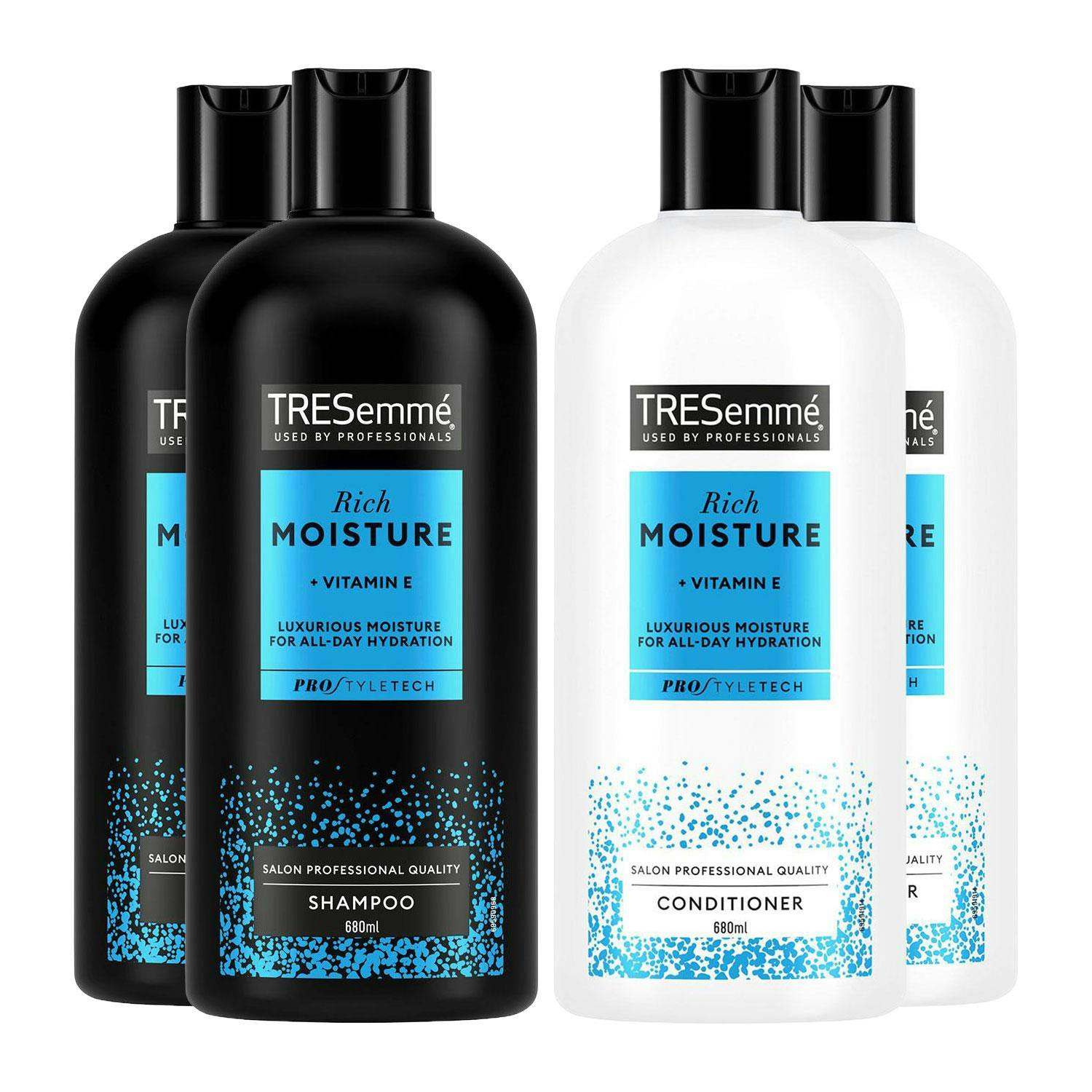 Tresemmé Shampoo & Conditioner Set 680Ml W/ Vitamins B, C & E For All Hair Types - Shampoo & Conditioner Set - 2X Rich Moisture