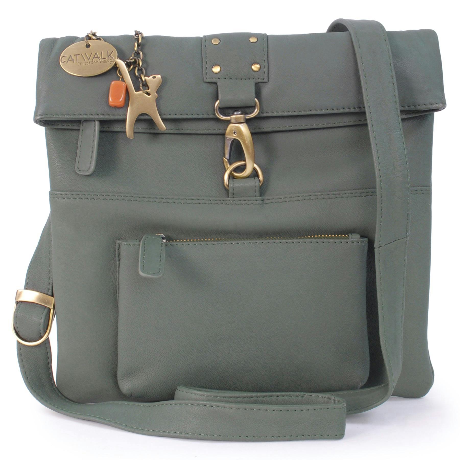Catwalk Collection Handbags Dark/Green Dispatch - Crossbody Bag