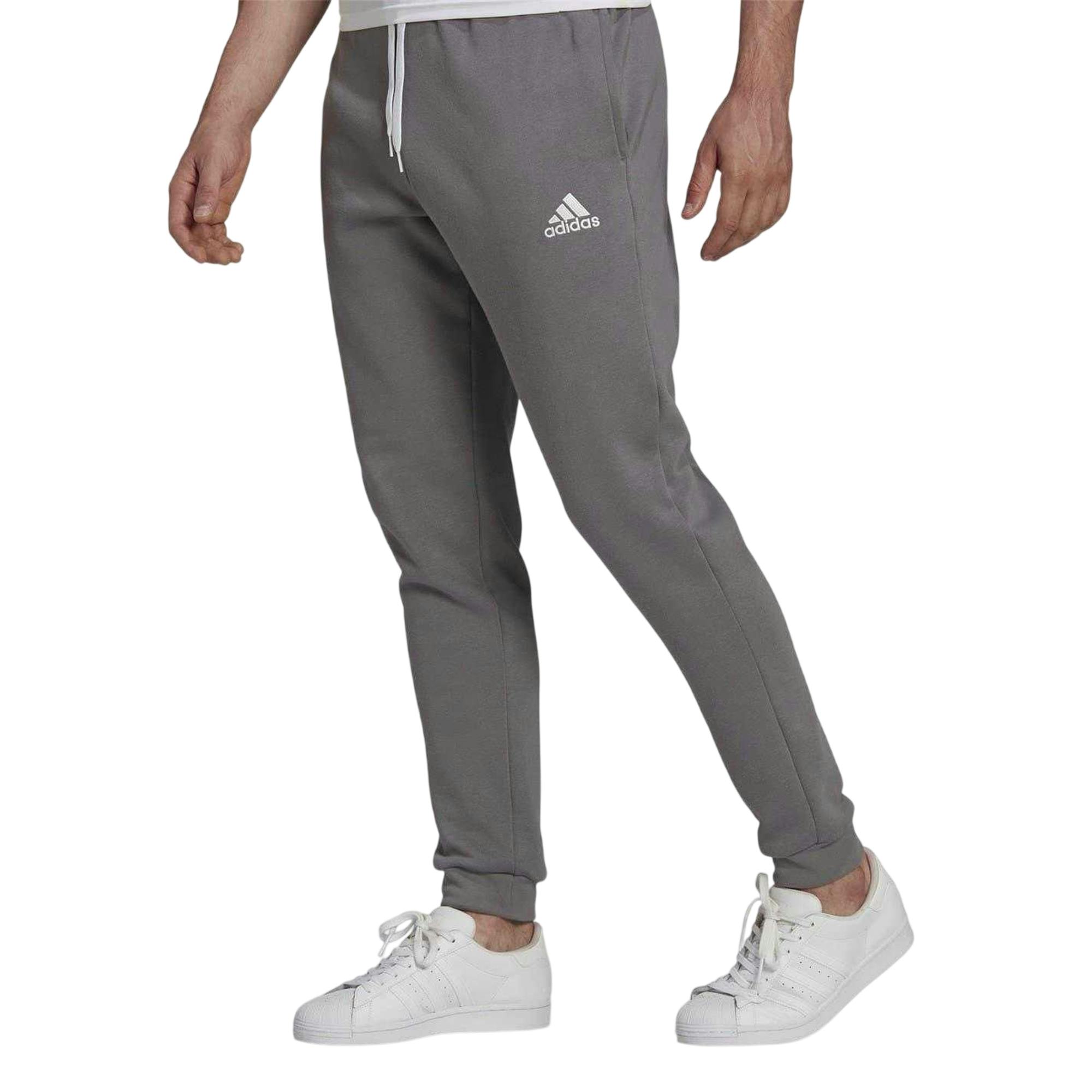 Adidas Men's Grey Entrada 22 Jogging Bottoms - Xxl - 70% Cotton/30% Recycled Polyester