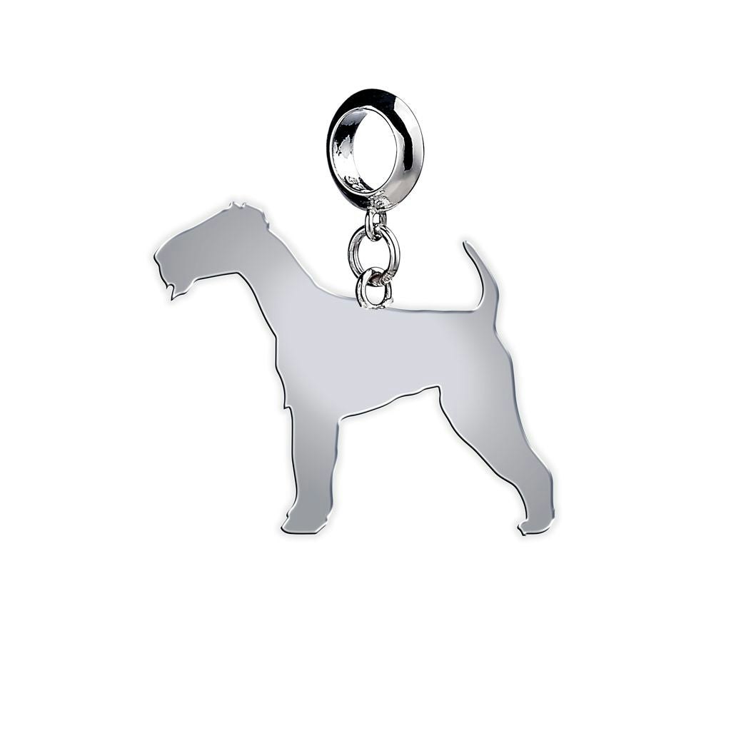 Mylee London Silver Irish Terrier Silhouette Charm - Slider Charm - Yes