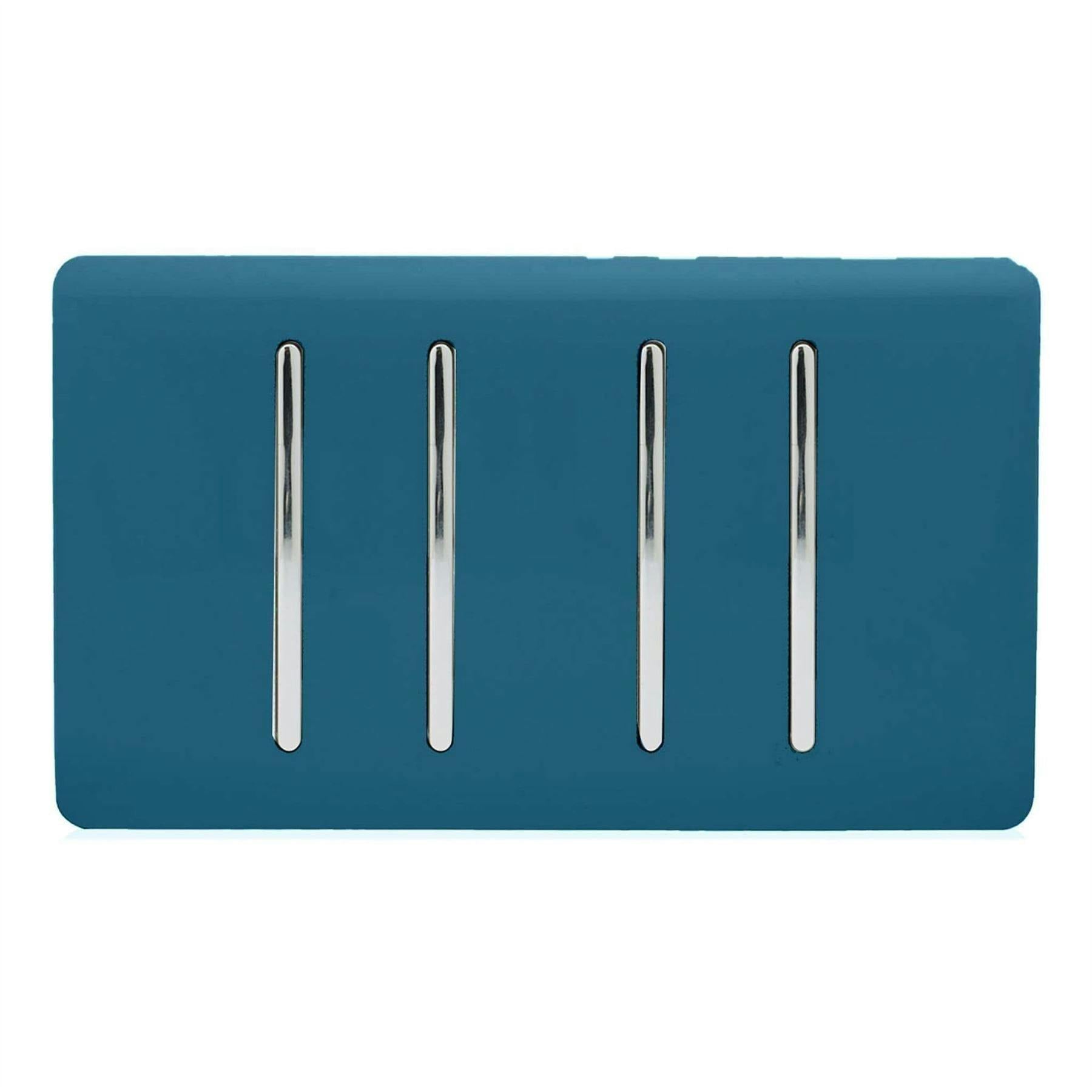 Trendi Switch Trendi 4 Gang (2X 2 Way & 2X Intermediate) 10 Amp Light Switch - Midnight Blue - Image 4