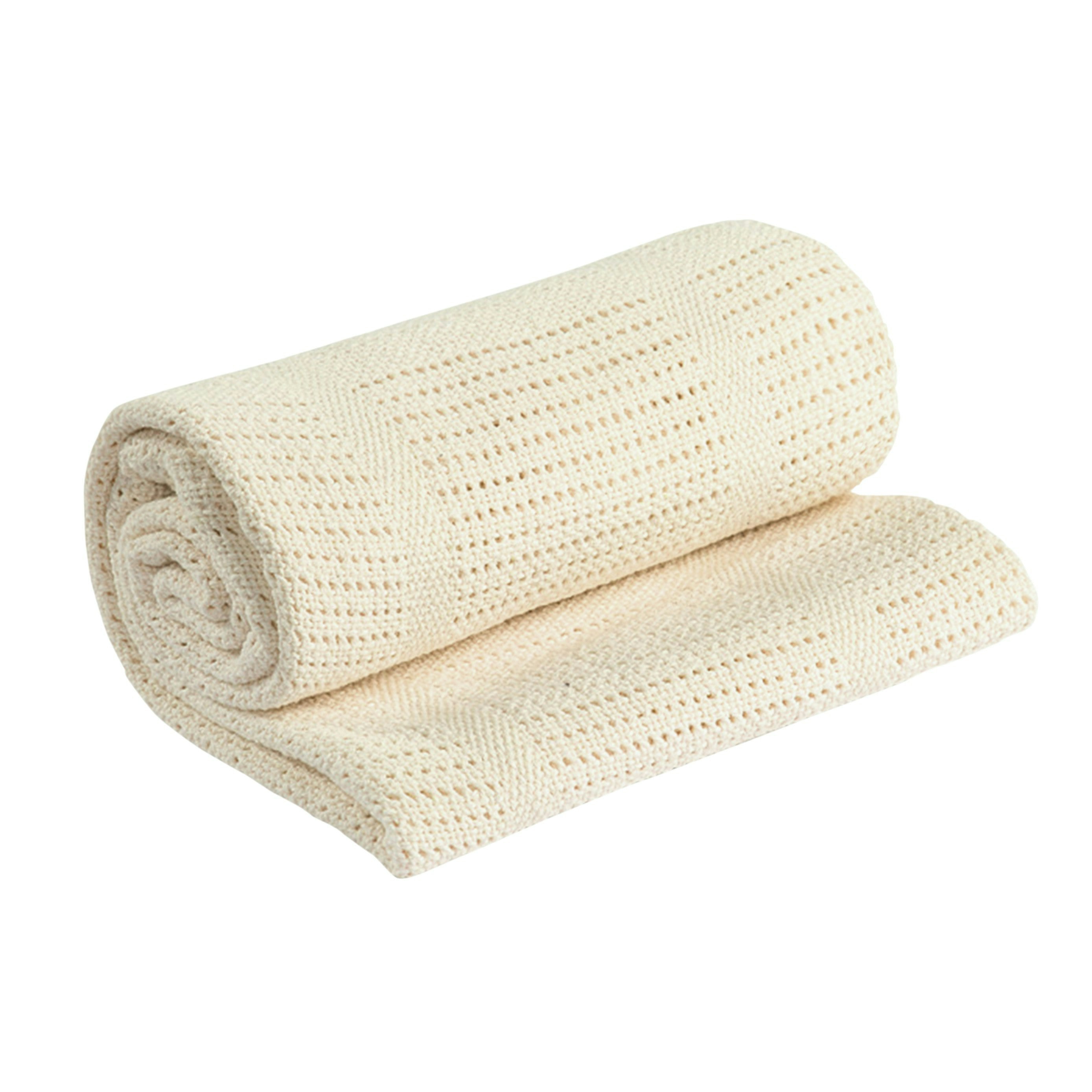 Rackhams Cream Soft Baby Cellular Blanket - 75Cm X 90Cm - 75Cm X 90Cm - Cellular Blanket