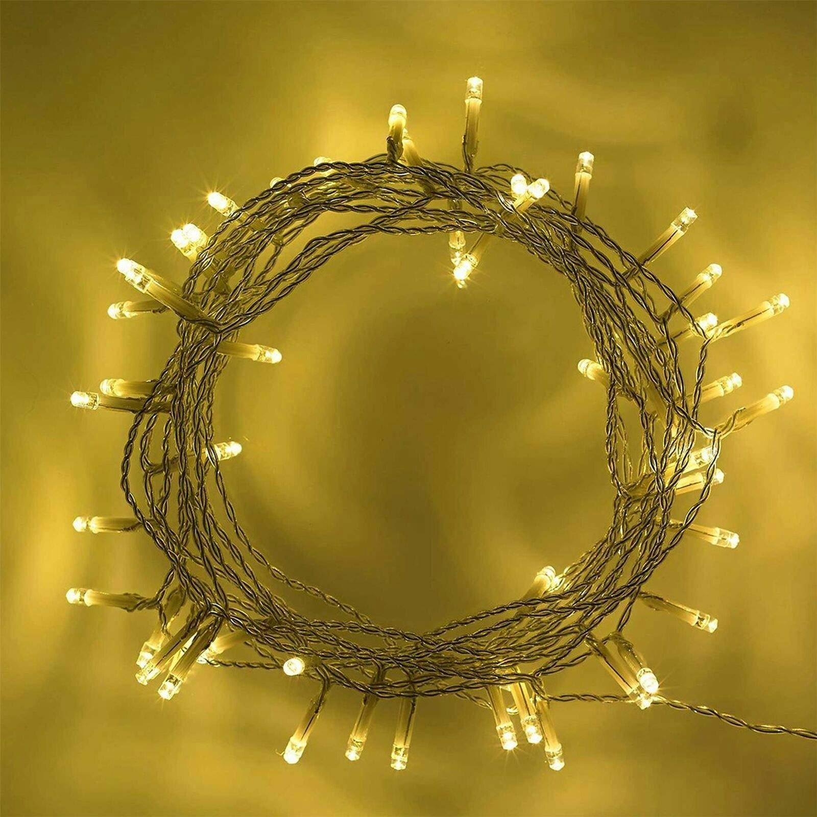 Shatchi White Warm Battery Operated Fairy String Lights In 20 And 40 Led Sizes With Clear Cable - 40 Leds - Warm - String Lights