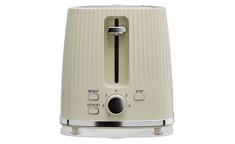 Cello Cream Textured 2 Slice Toaster