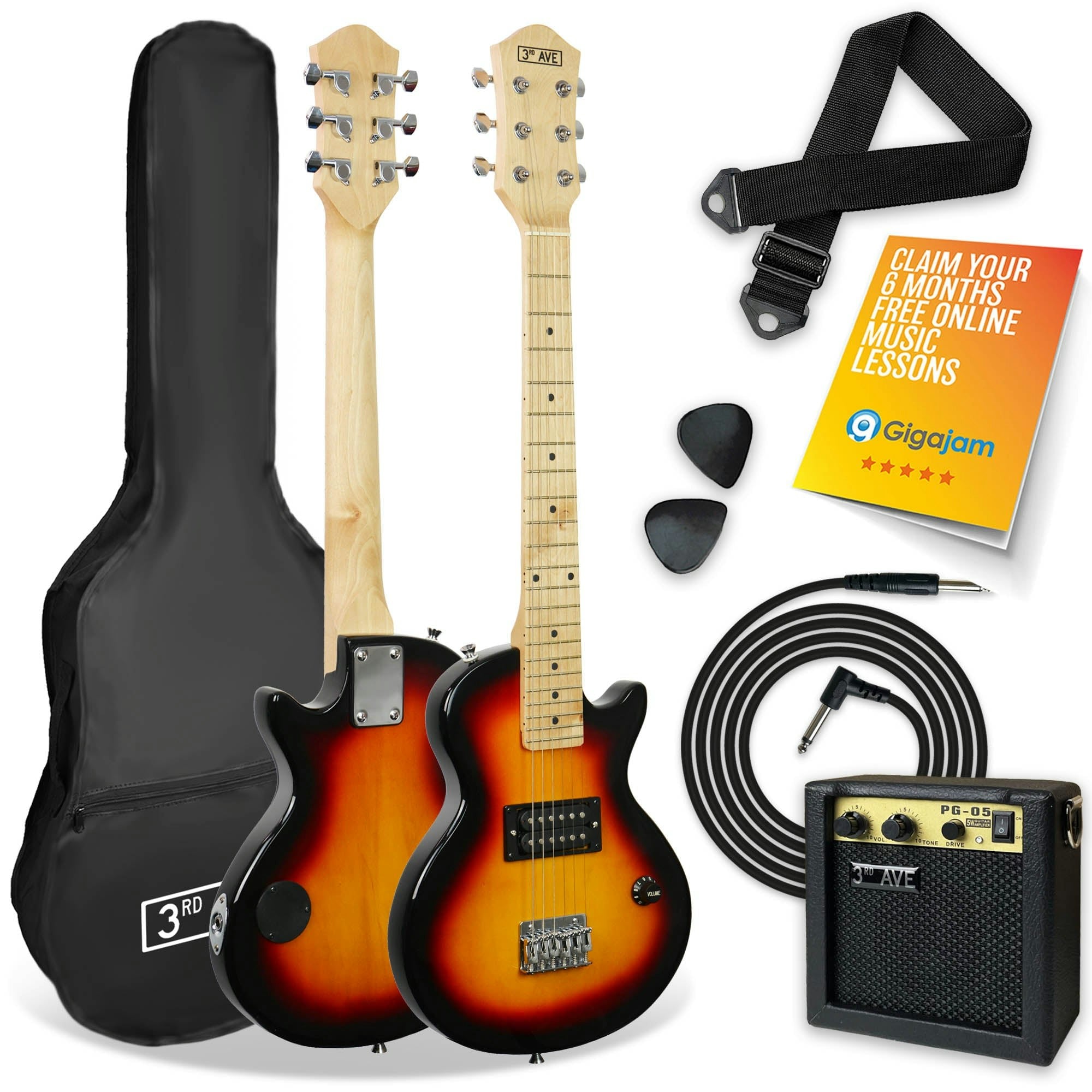 3Rd Avenue Junior Electric Rock Guitar Pack - Sunburst