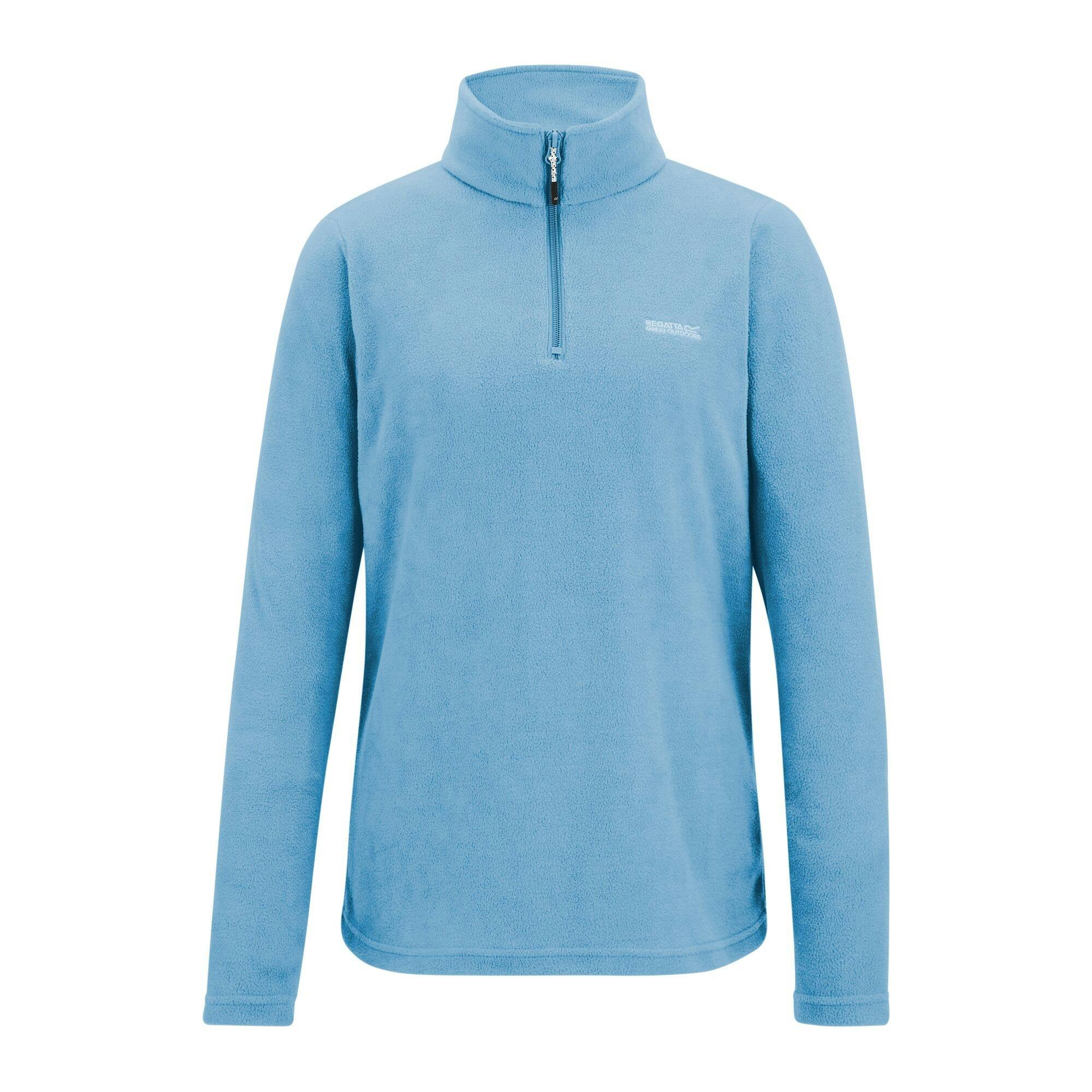 Regatta Women's Sweetheart 1/4 Zip Fleece Top - Washed Denim - 24 Uk - Washed Denim - 100% Polyester