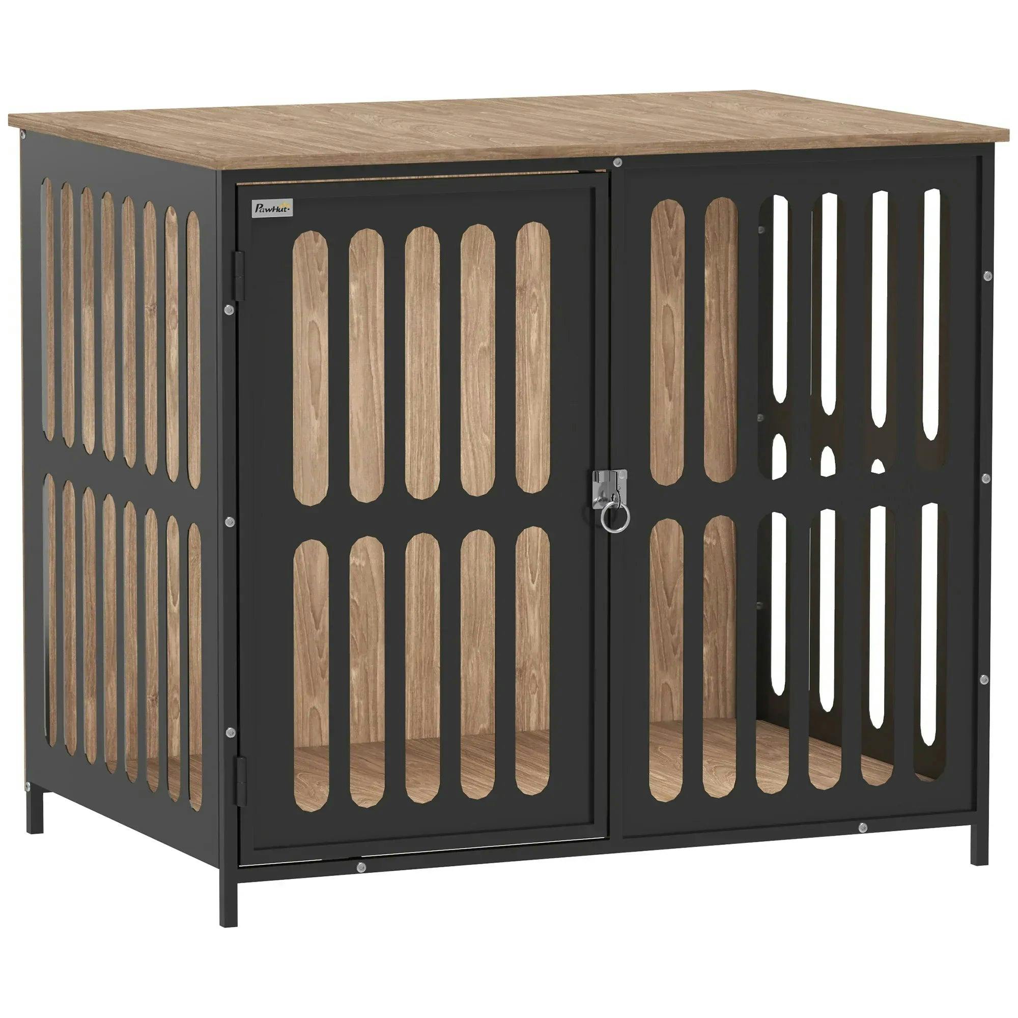 Pawhut Dog Crate Furniture With Anti-Chew Resistant Mesh For Medium Dogs - Image 3
