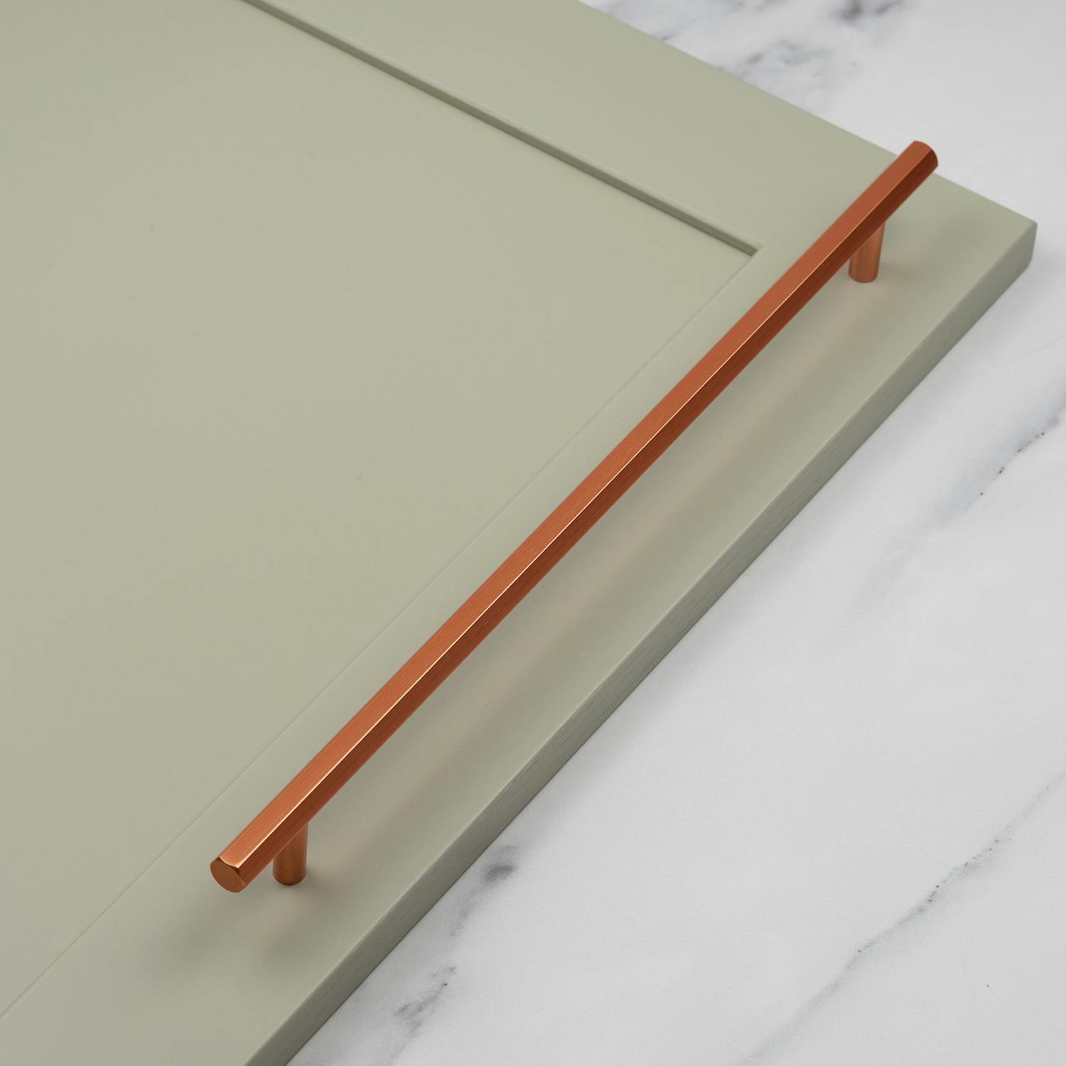 Handle & Home Gold Rose Hexagon T-Bar Cabinet Handle & Knob - 320Mm Handle
