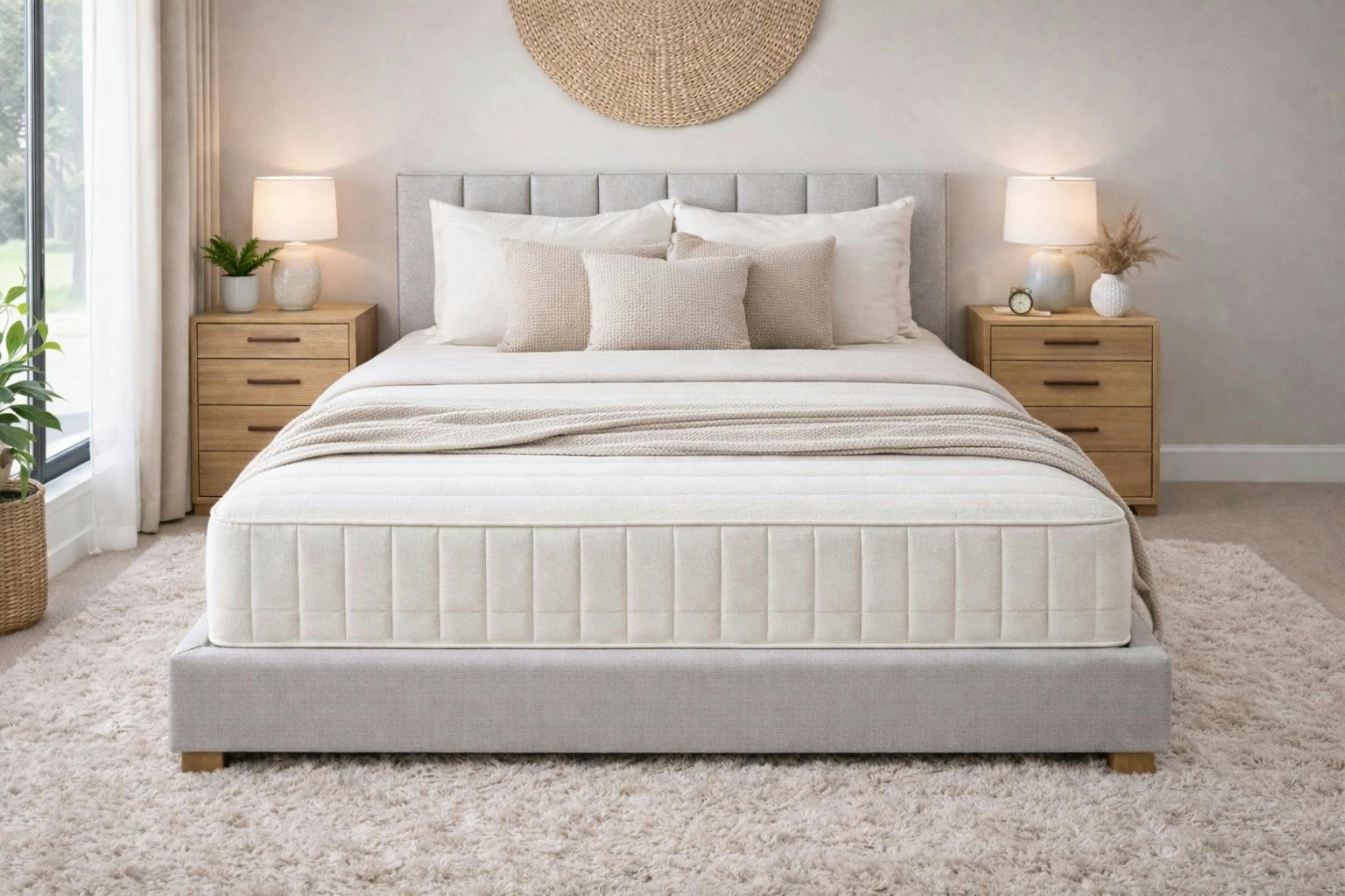 Nexus Mattress Essential Rome Memory Foam Open Coil Sprung Mattress - 9 Inch - Super King